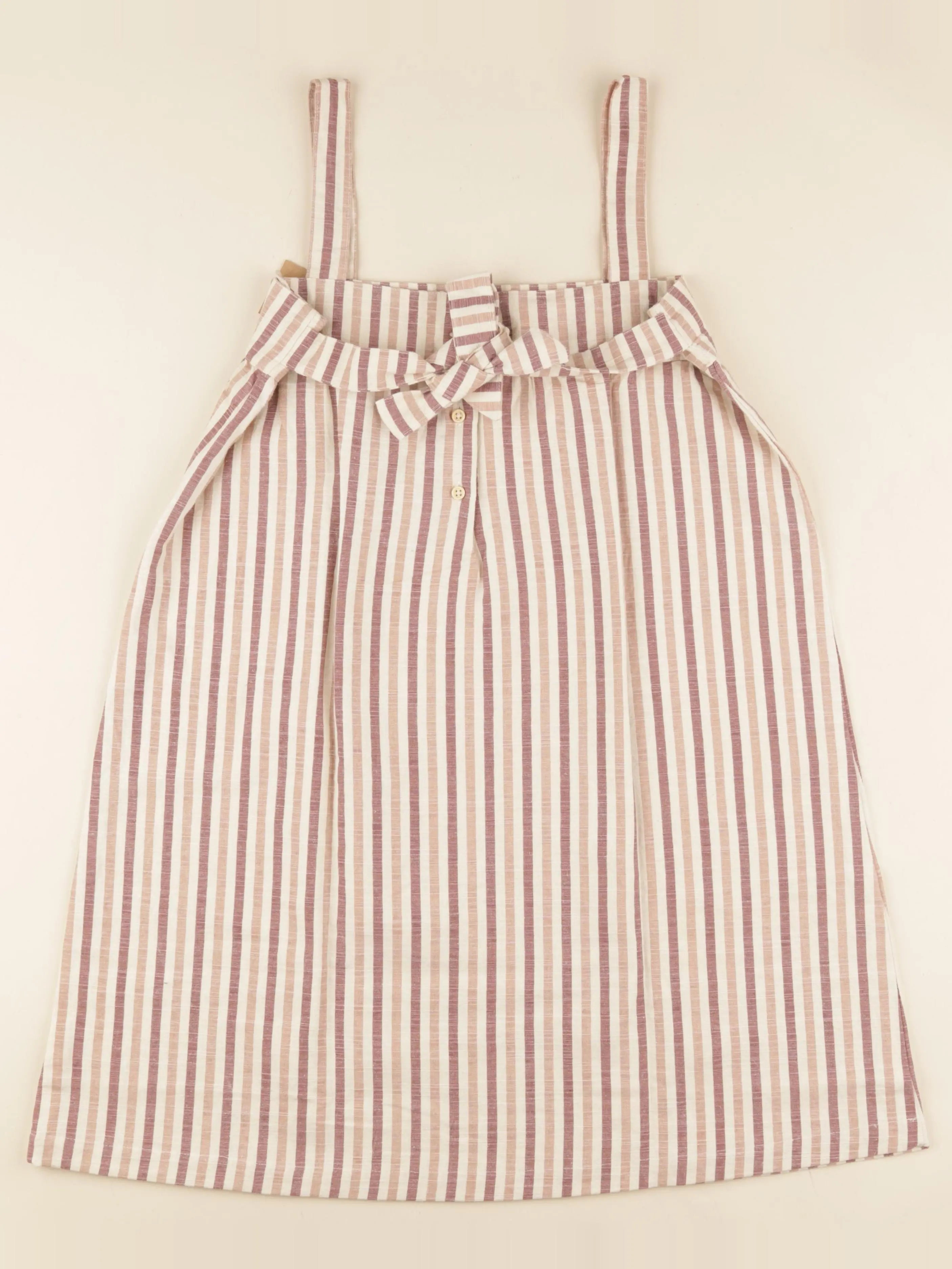 Robe YSEULT rayé rose