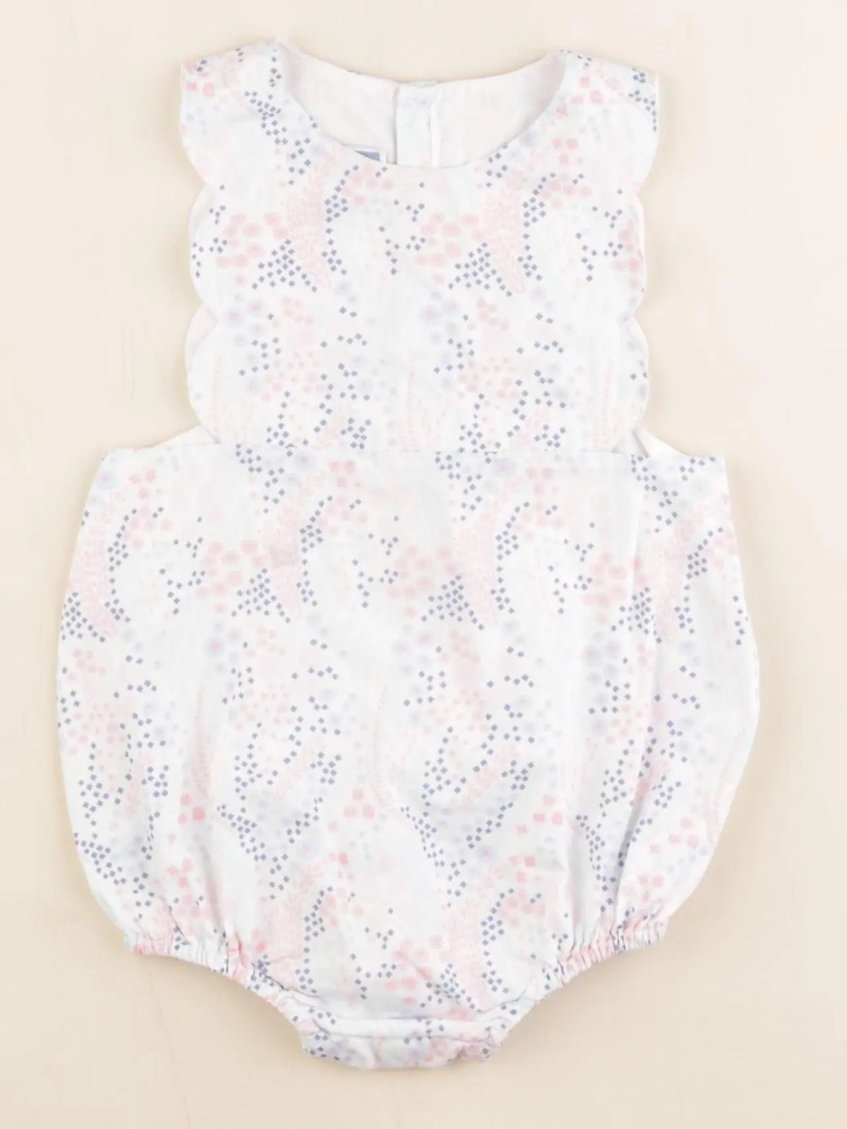Jacadi - combinaison liberty bleu, rose - 12 mois