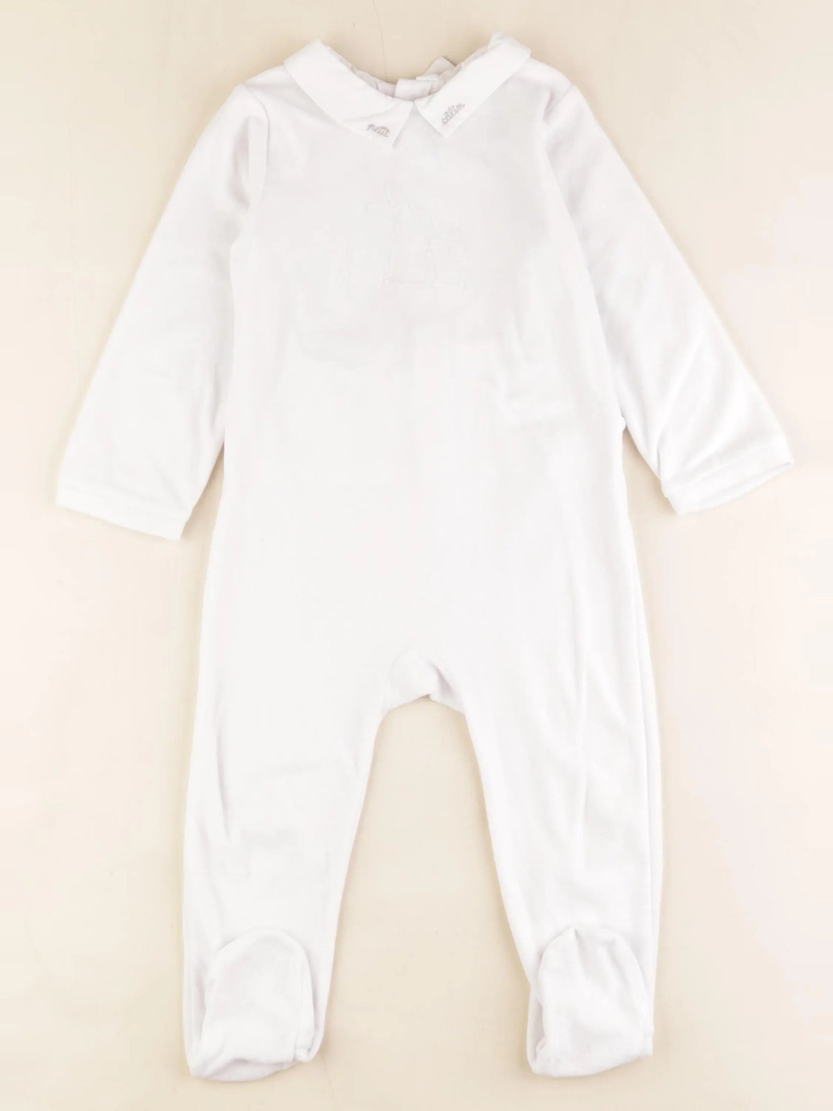 Jacadi - pyjama velours blanc - 24 mois