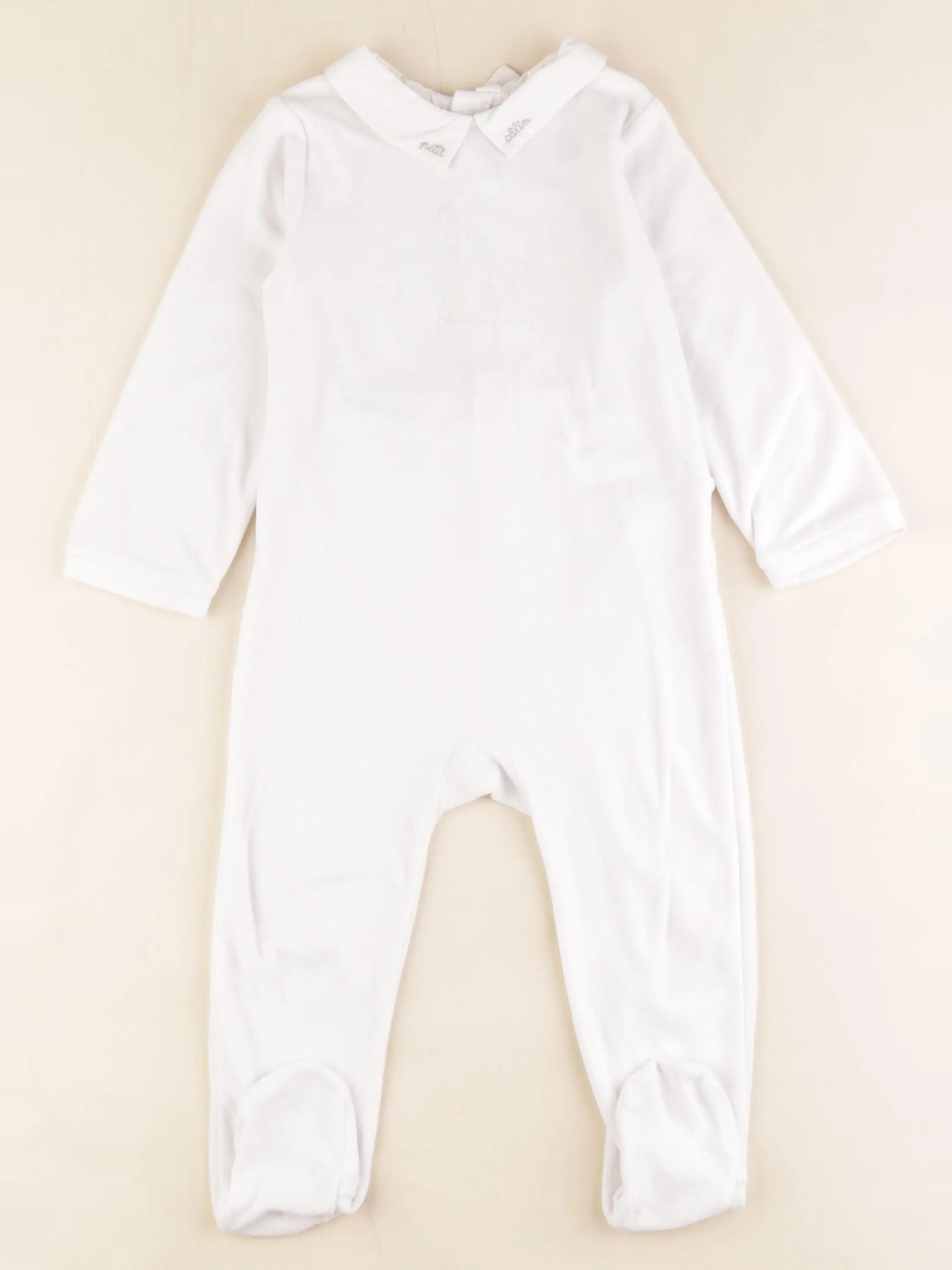 Jacadi - pyjama velours blanc - 24 mois