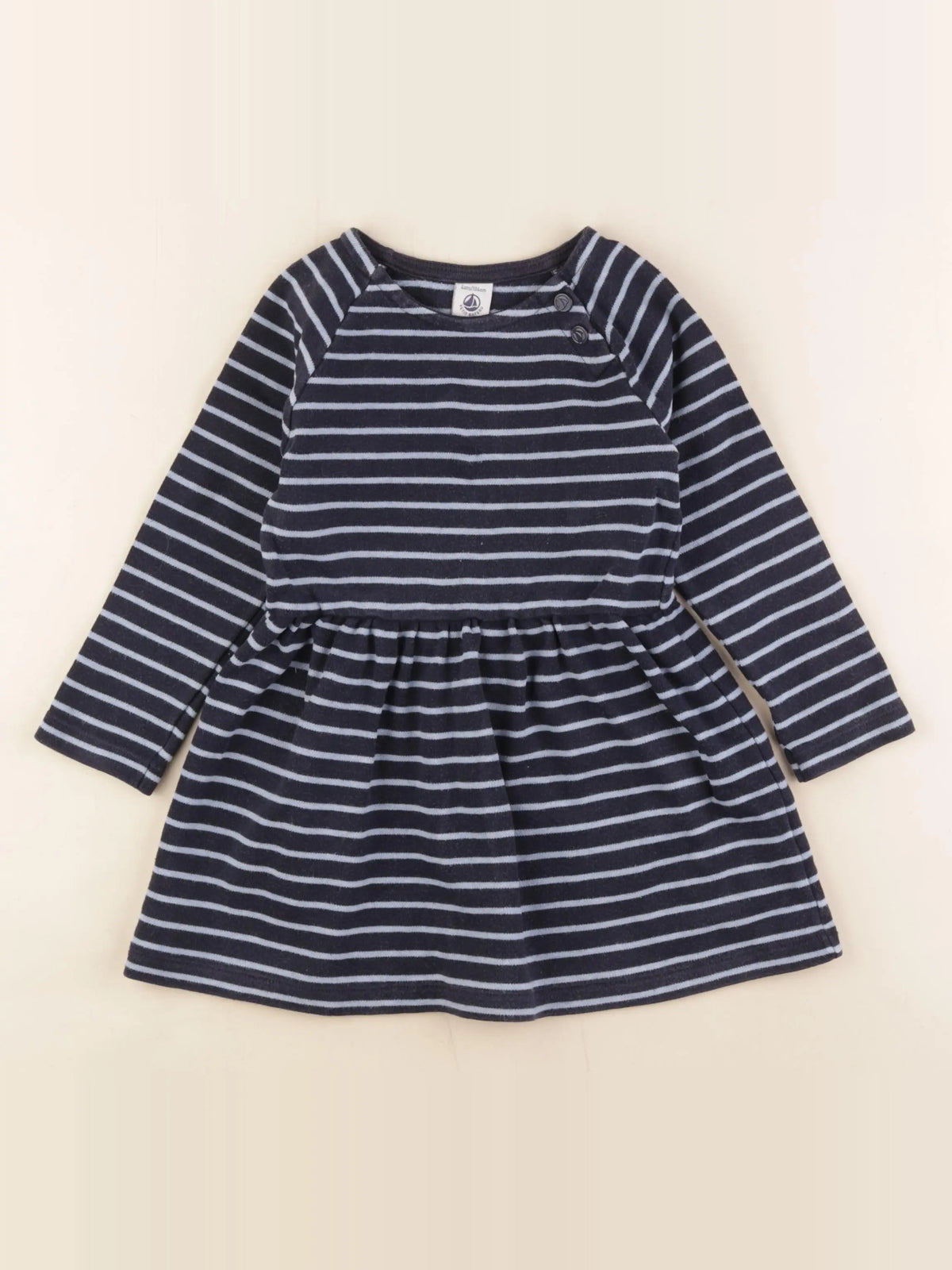 Petit Bateau - robe bleu - 4 ans
