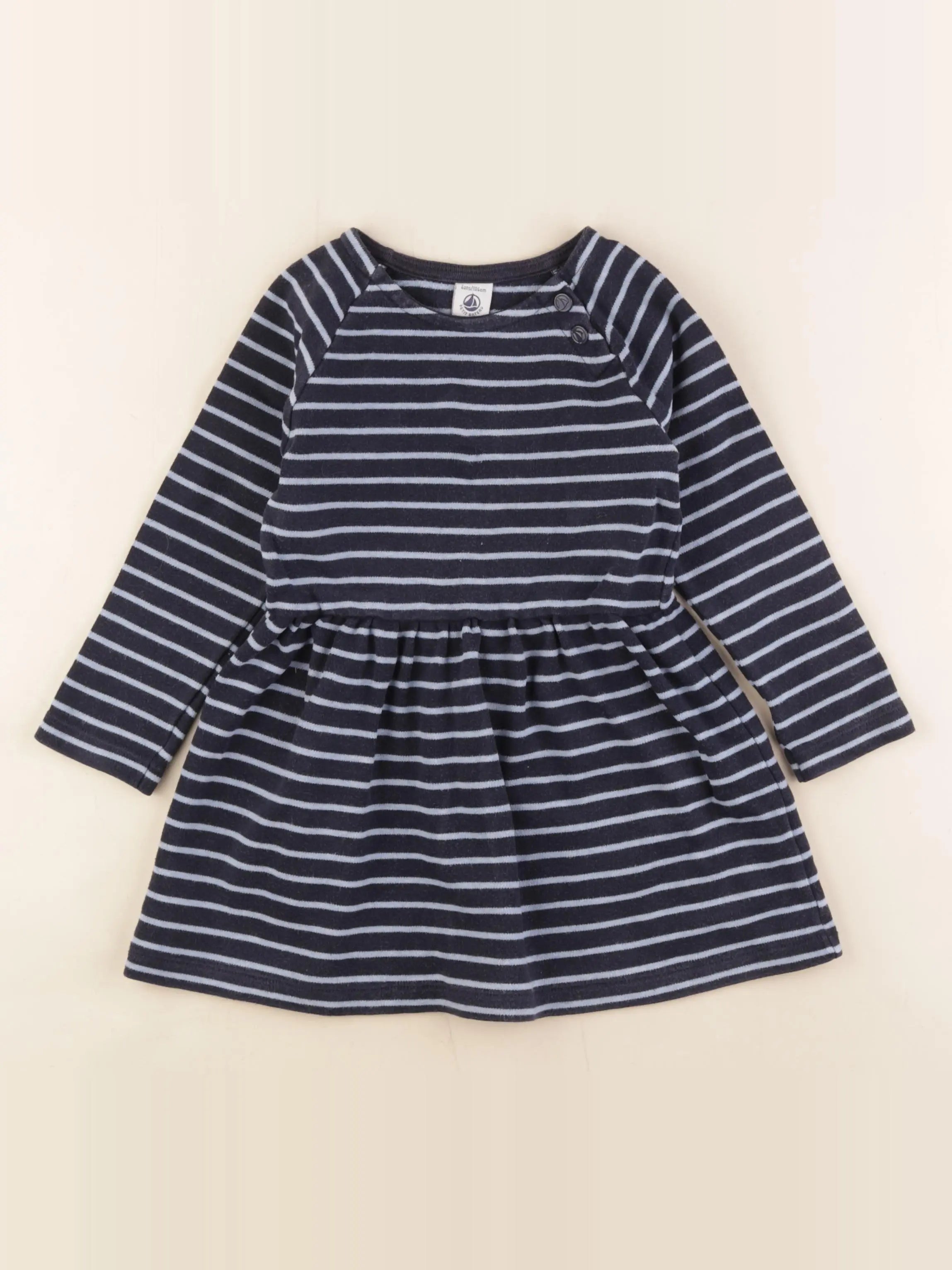 Petit Bateau - robe bleu - 4 ans