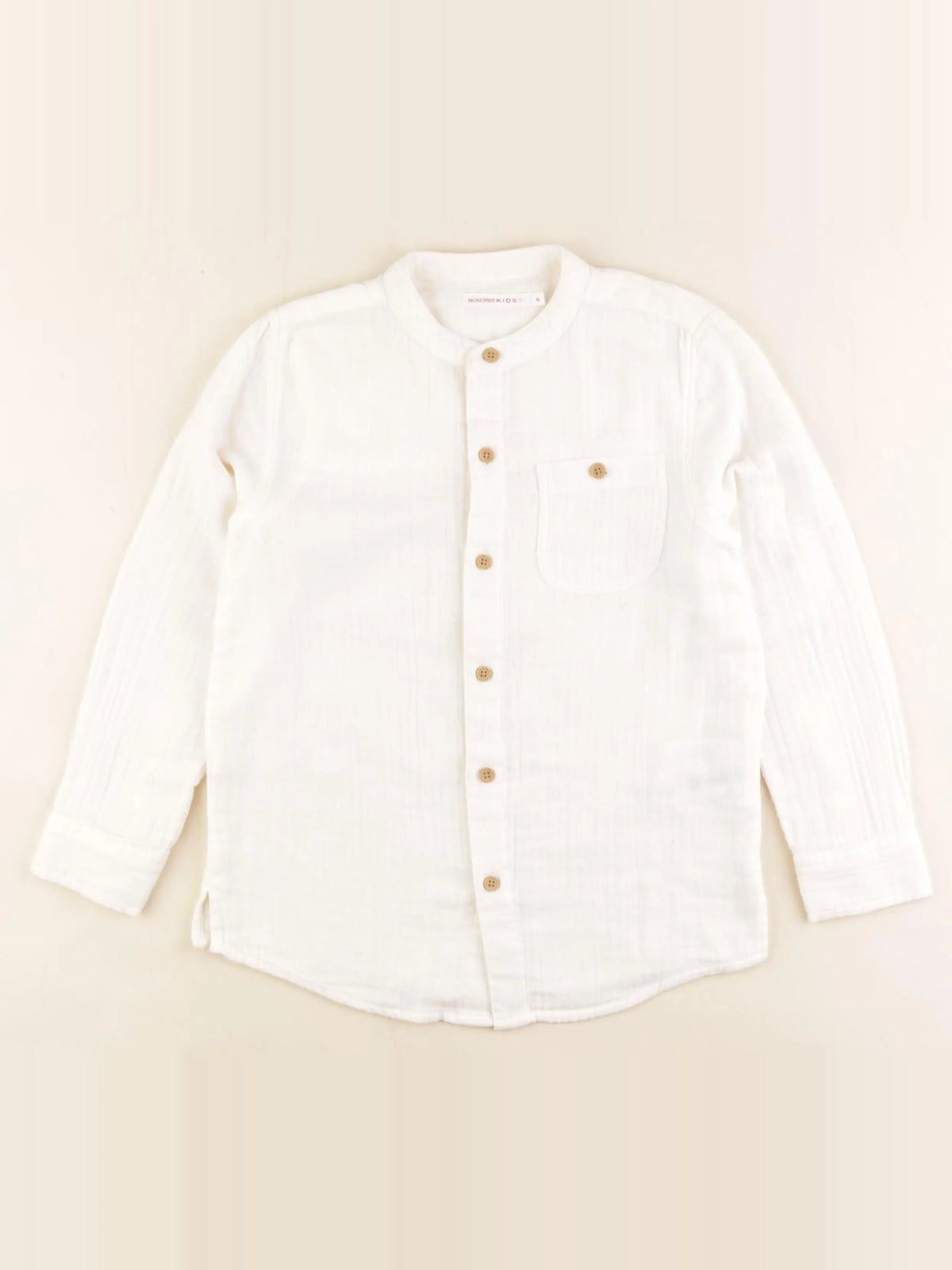 Monoprix - chemise beige - 6 ans