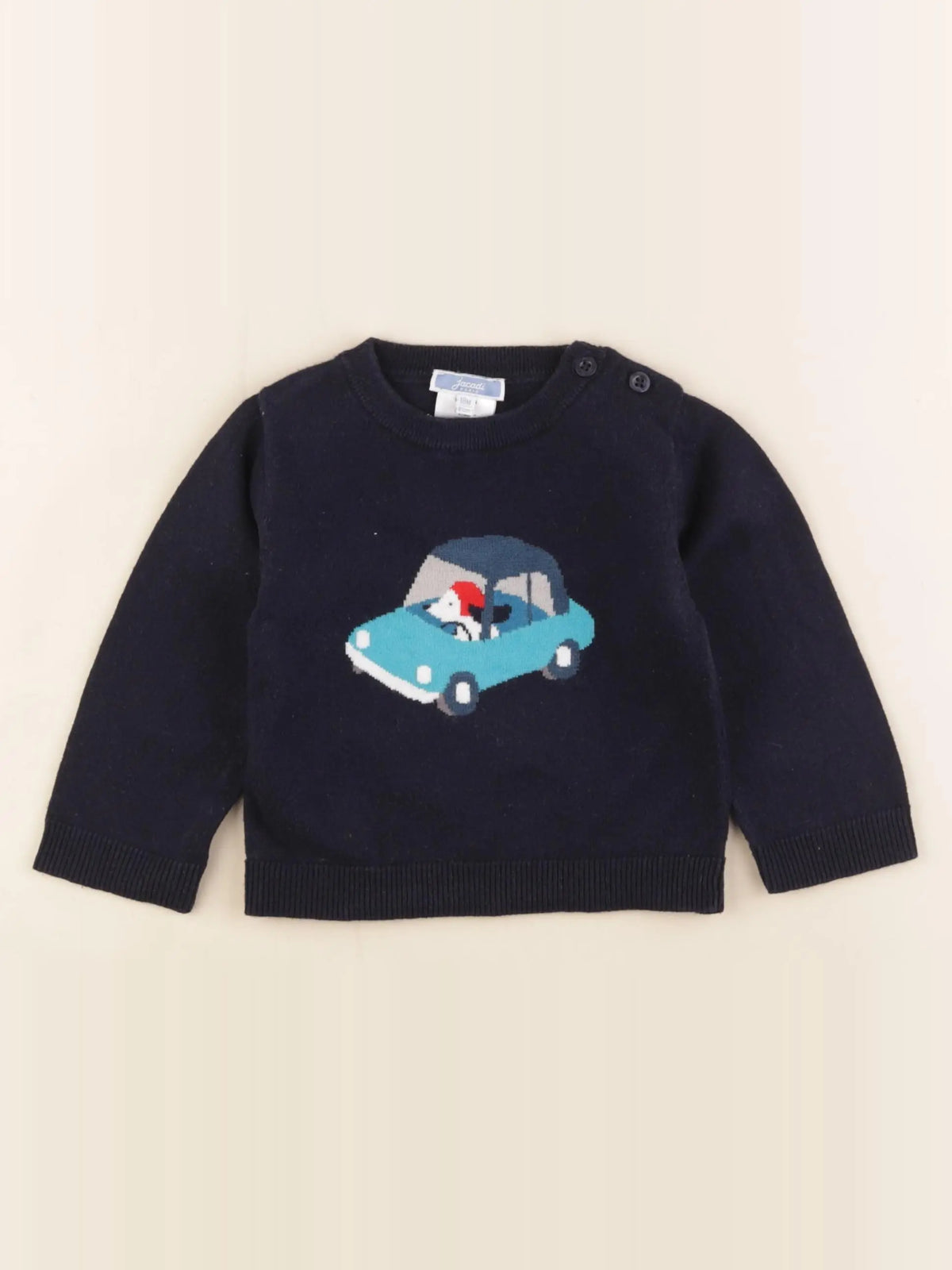 Jacadi - pull bleu - 18 mois