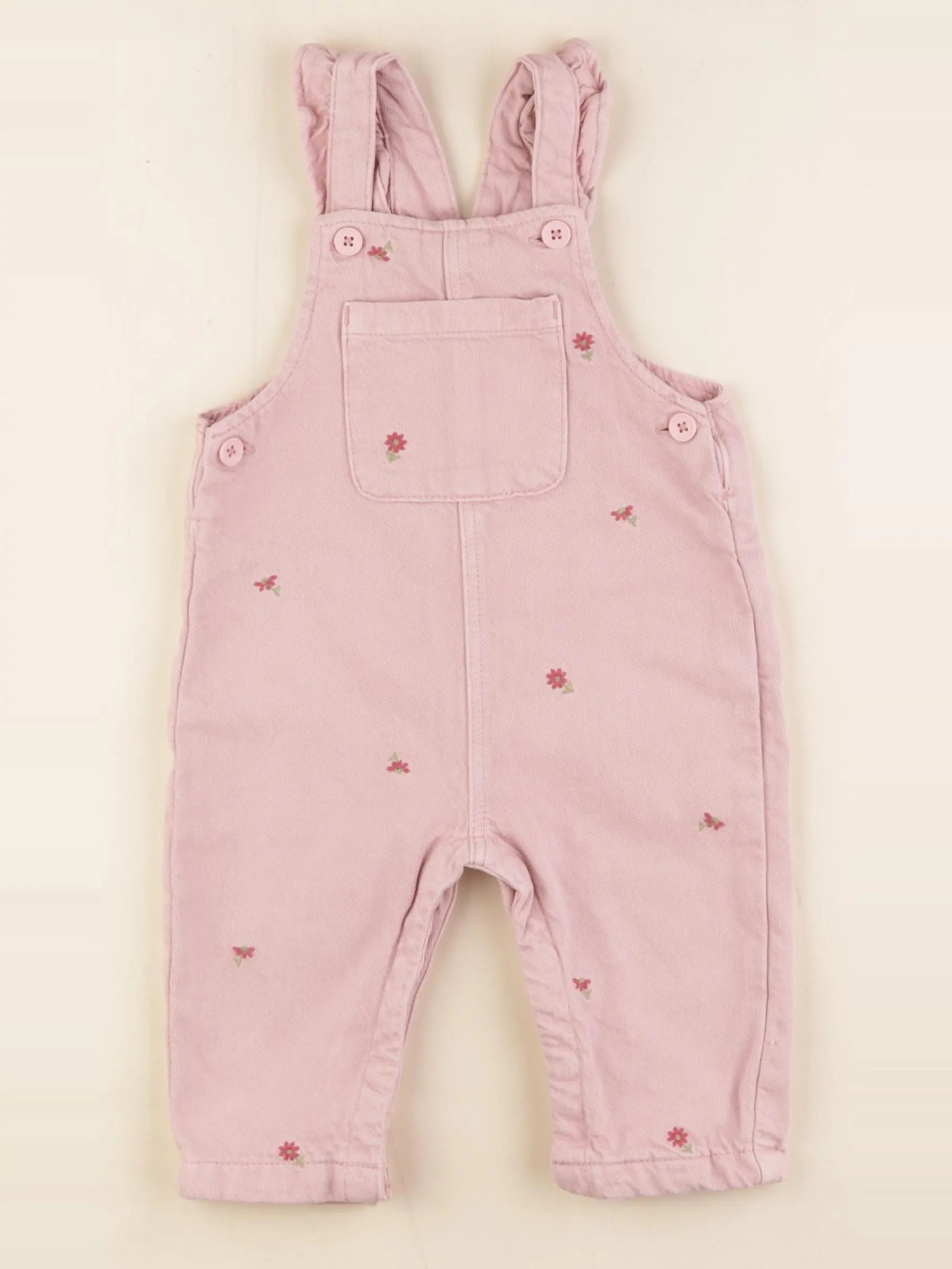 Zara - salopette rose - 6/9 mois