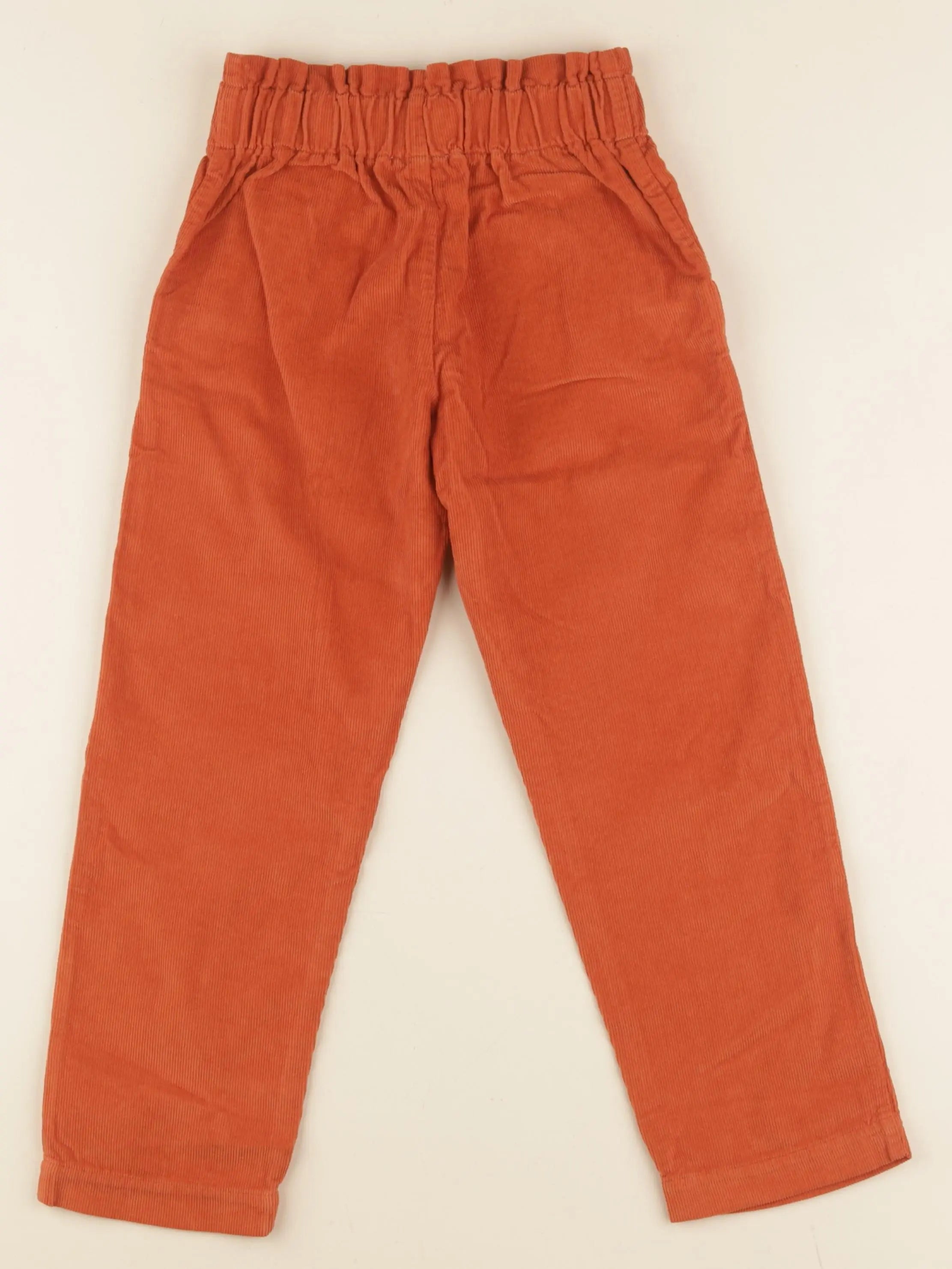 Pantalon MILLE RAIES velours orange