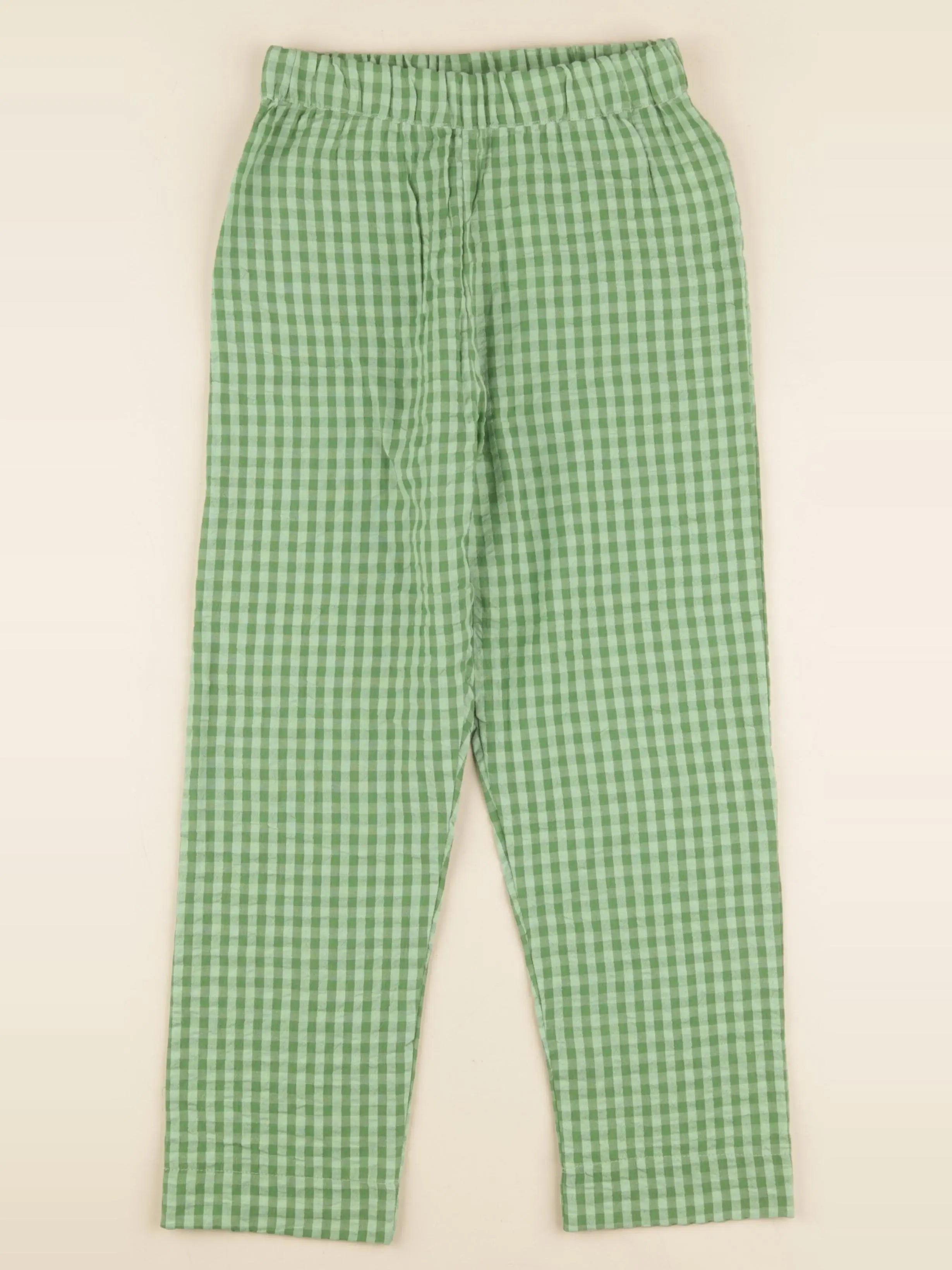 Pantalon LEON vichy vert