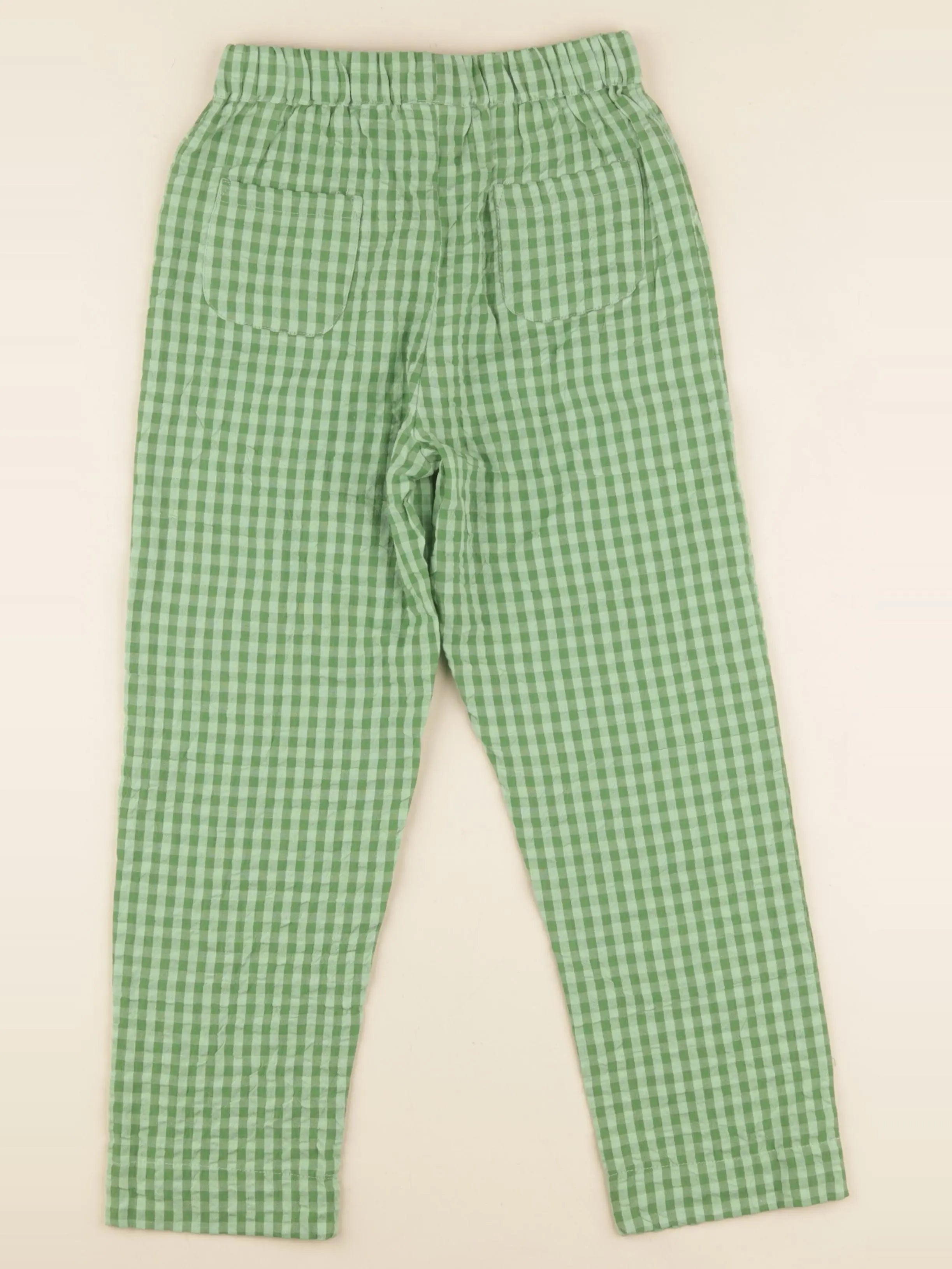Pantalon LEON vichy vert