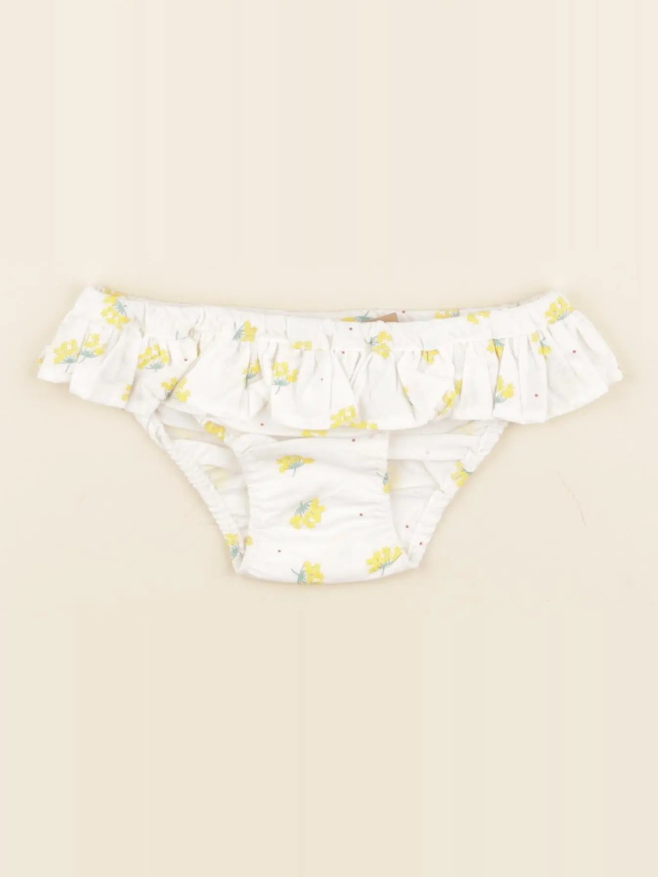 Maillot de bain coton JULIETTE fleur jaune