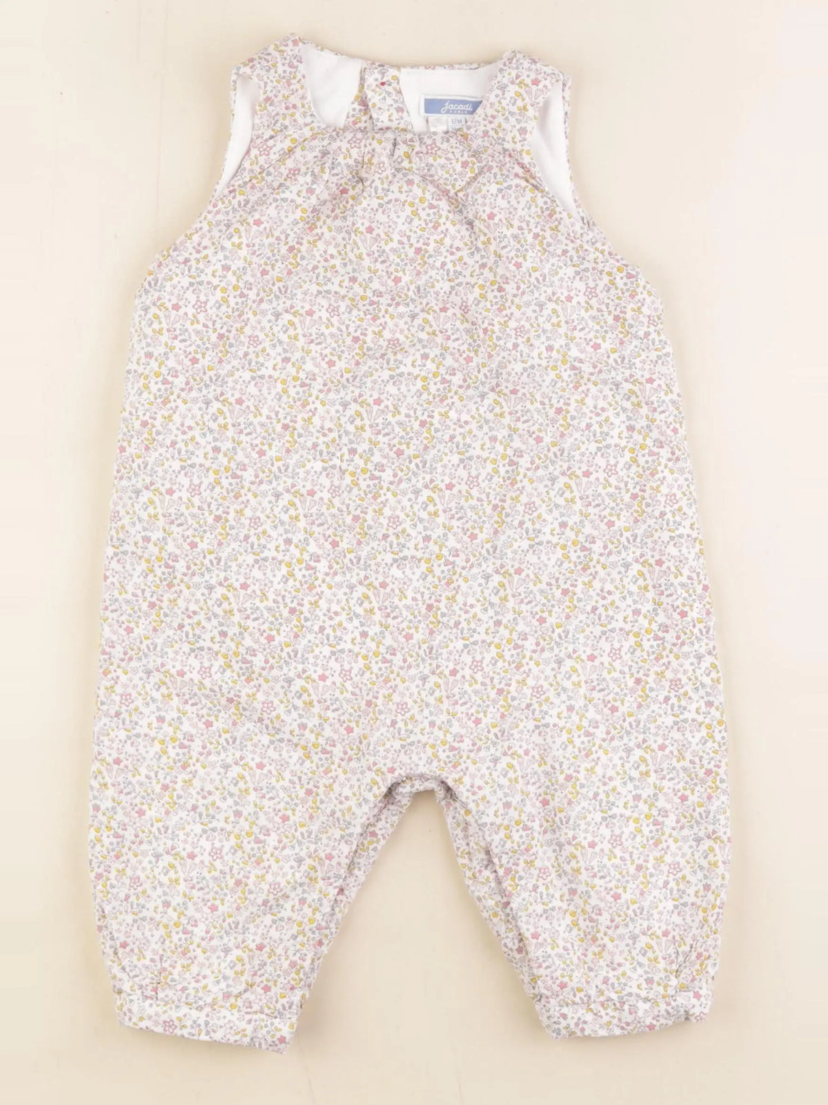 Jacadi - combinaison doublé, liberty multicolore - 12 mois