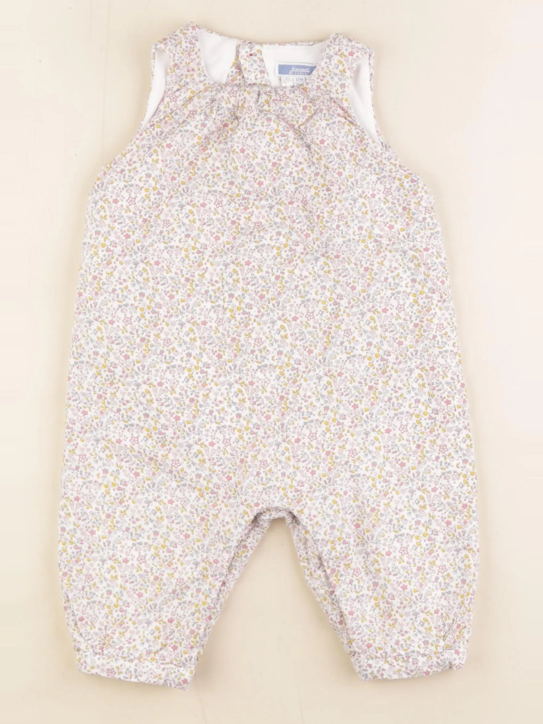 Jacadi - combinaison doublé, liberty multicolore - 12 mois