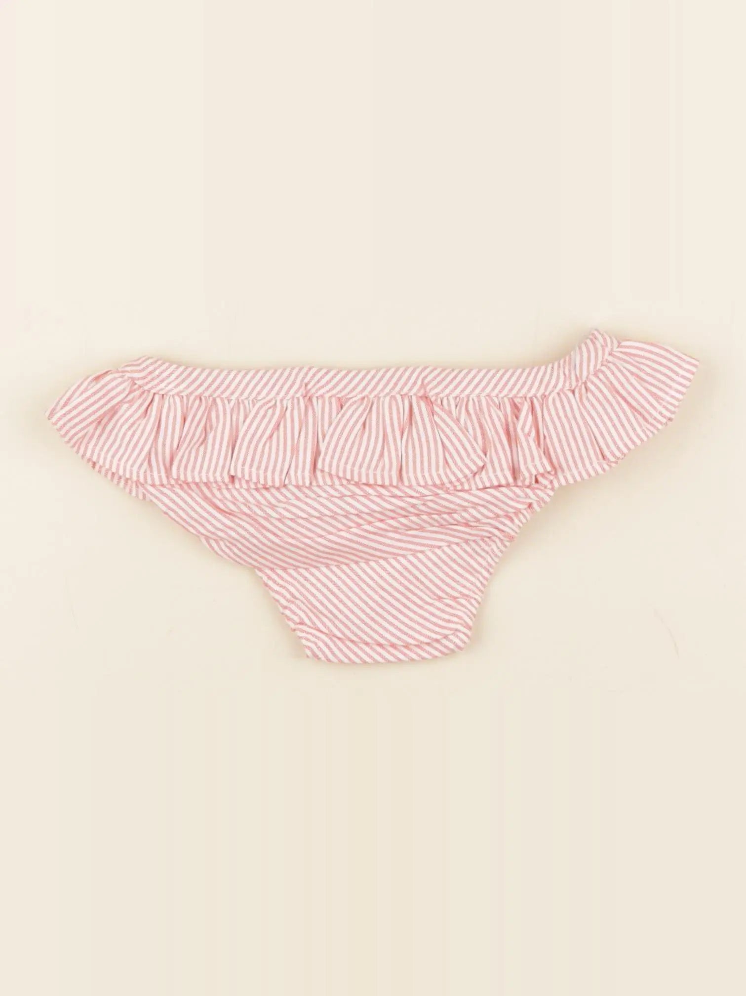 Maillot de bain coton JULIETTE rayé rose