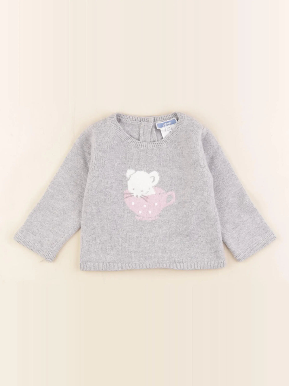 Jacadi - pull gris - 12 mois