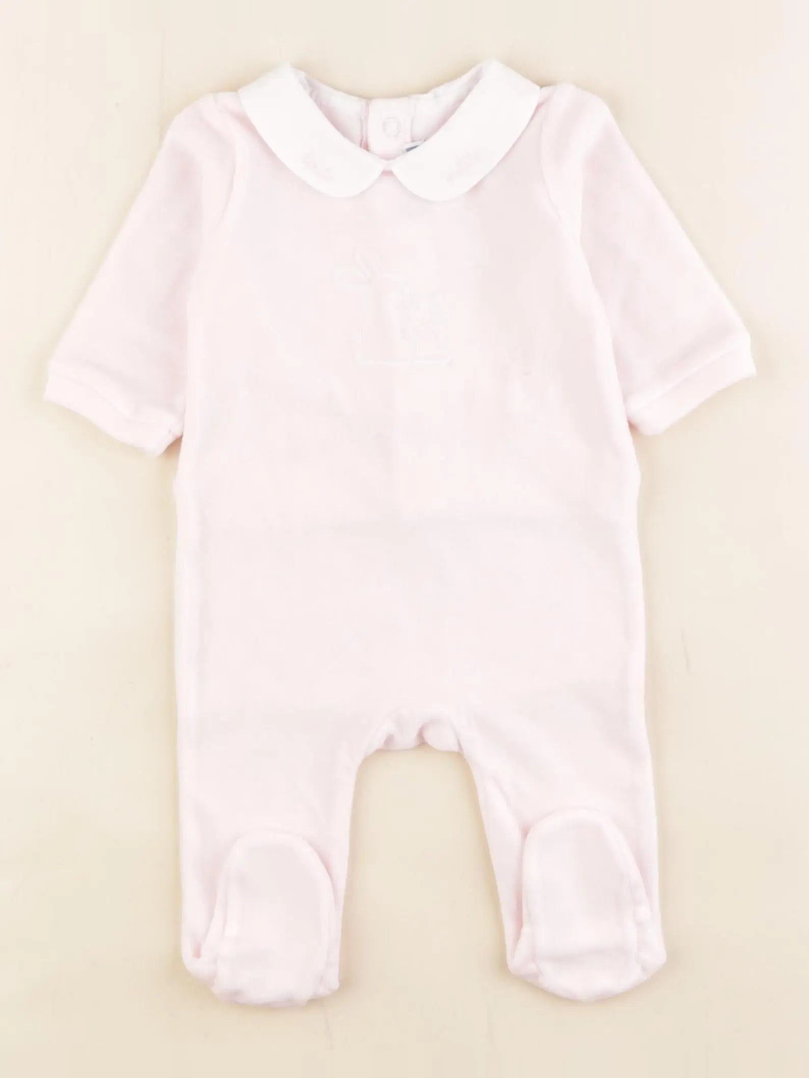 Jacadi - pyjama velours rose - 3 mois