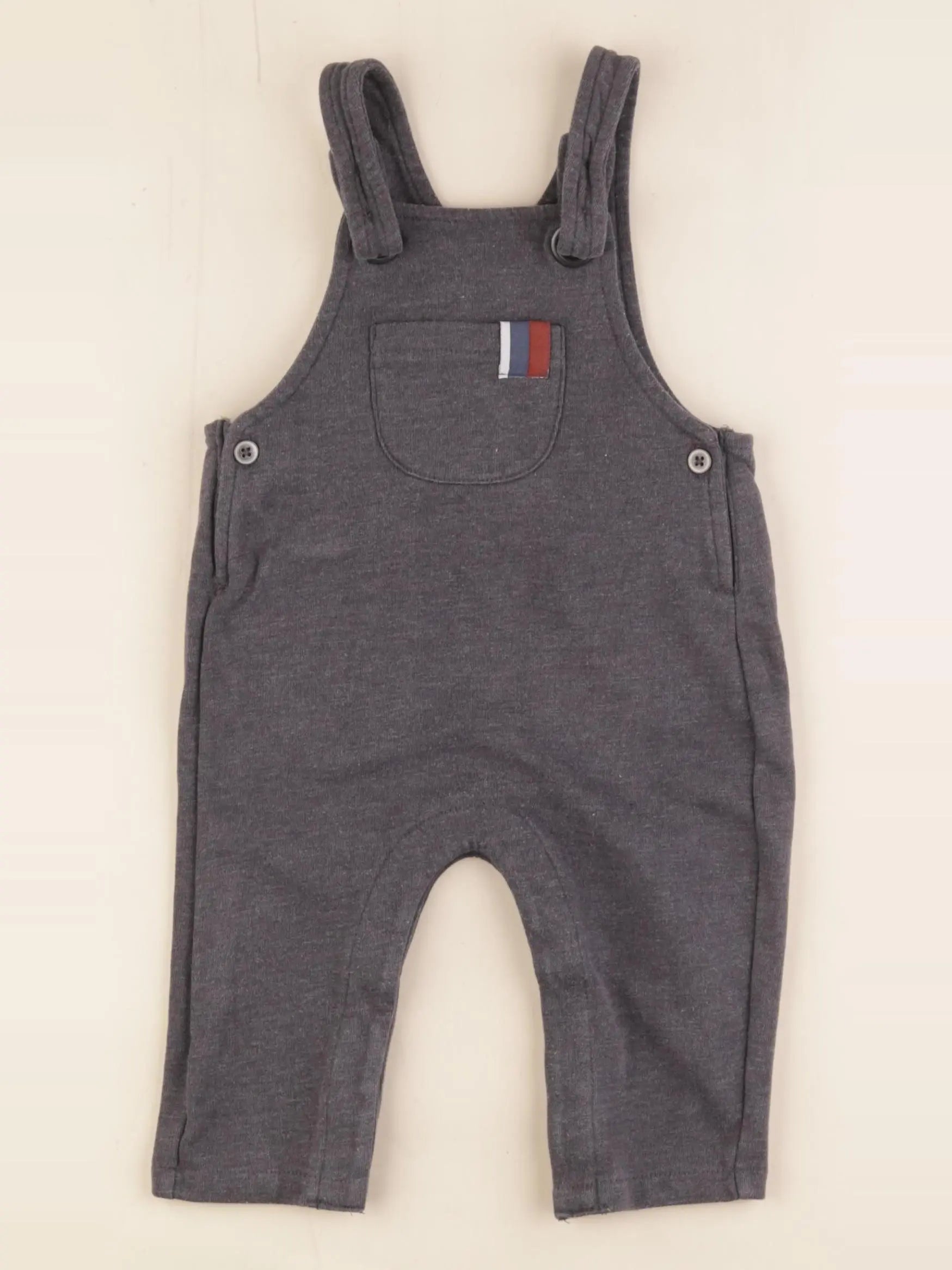 Vertbaudet - salopette gris - 12 mois