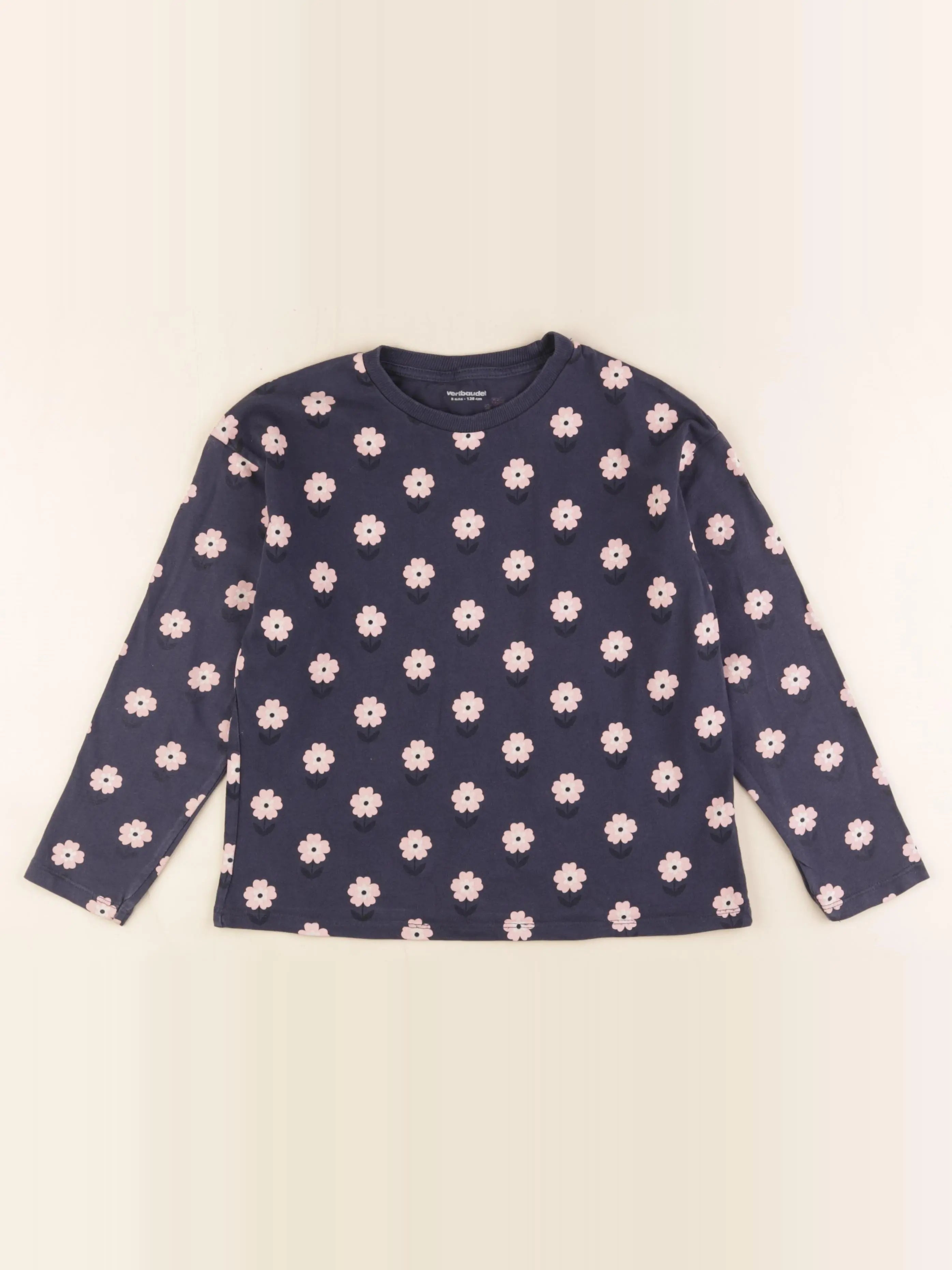 Vertbaudet - tee-shirt bleu - 8 ans