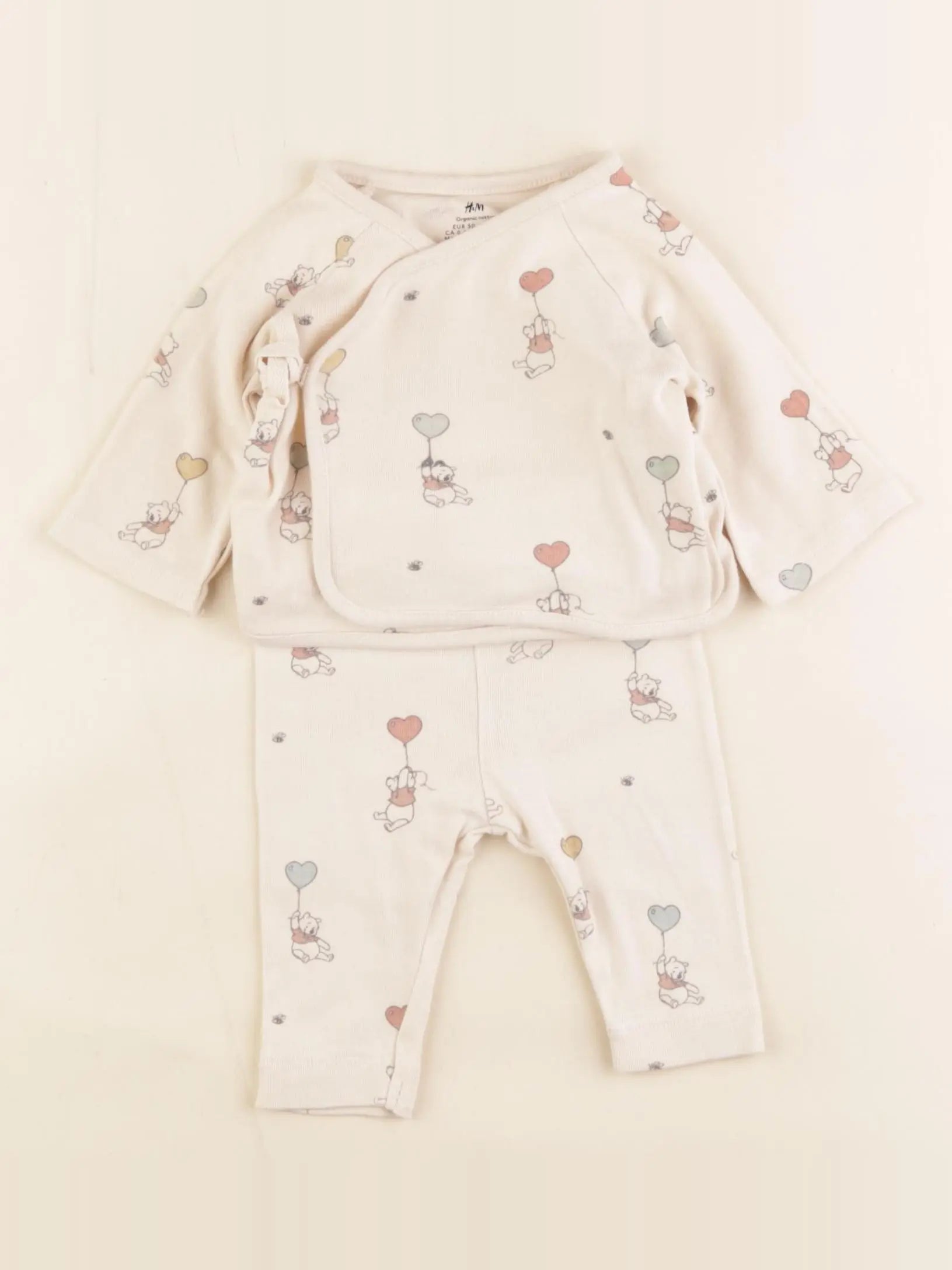 H&M - ensemble beige - 0/1 mois