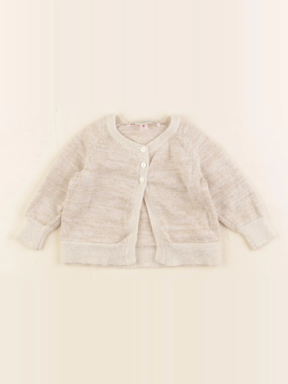 Bonpoint - gilet beige, or - 6 mois