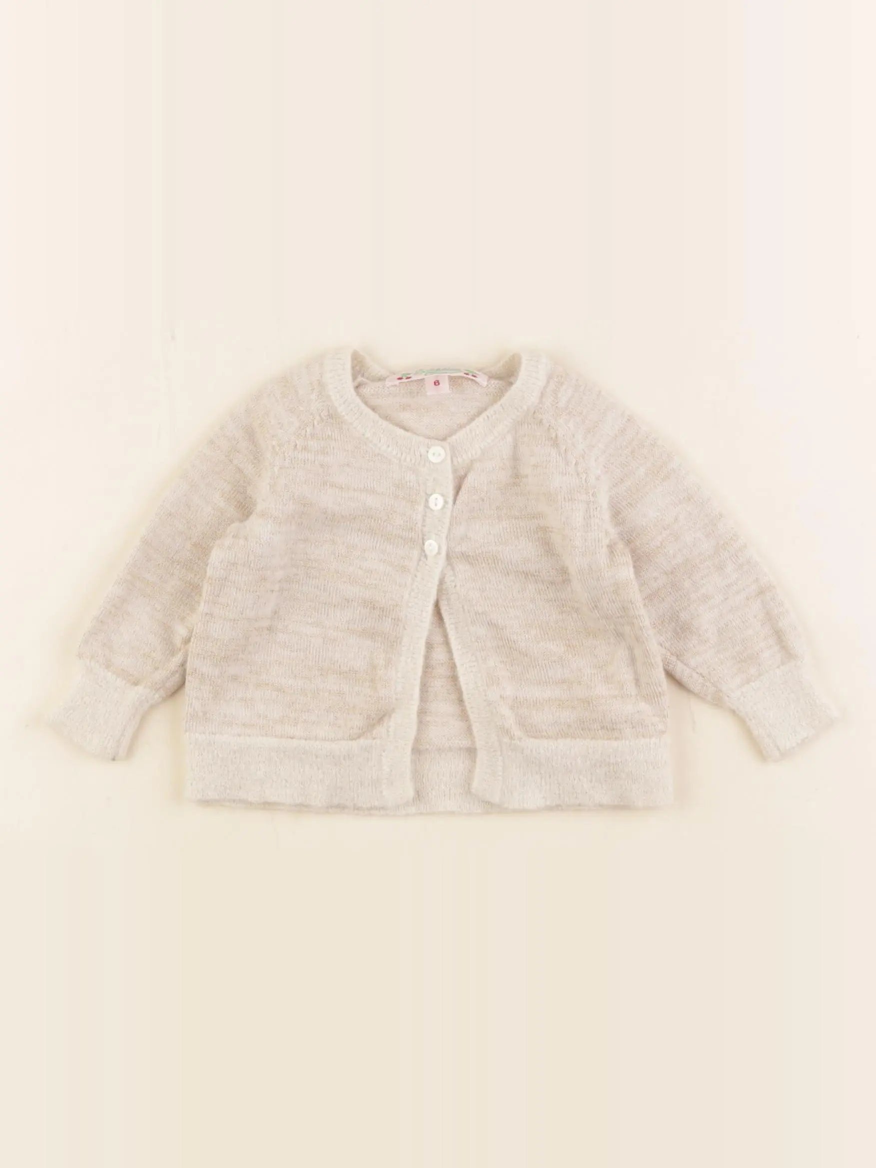 Bonpoint - gilet beige, or - 6 mois