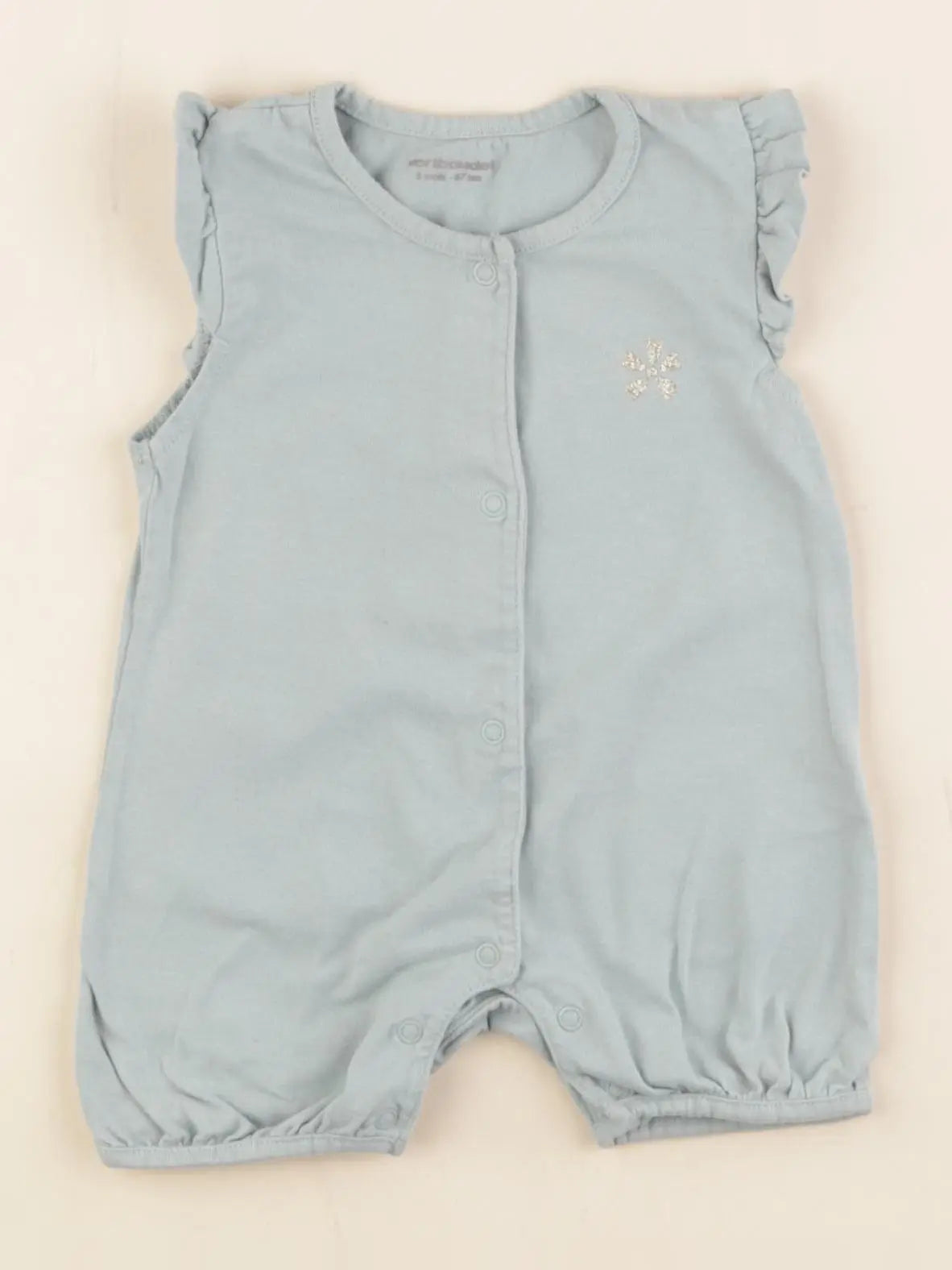 Vertbaudet - pyjama coton vert - 6 mois