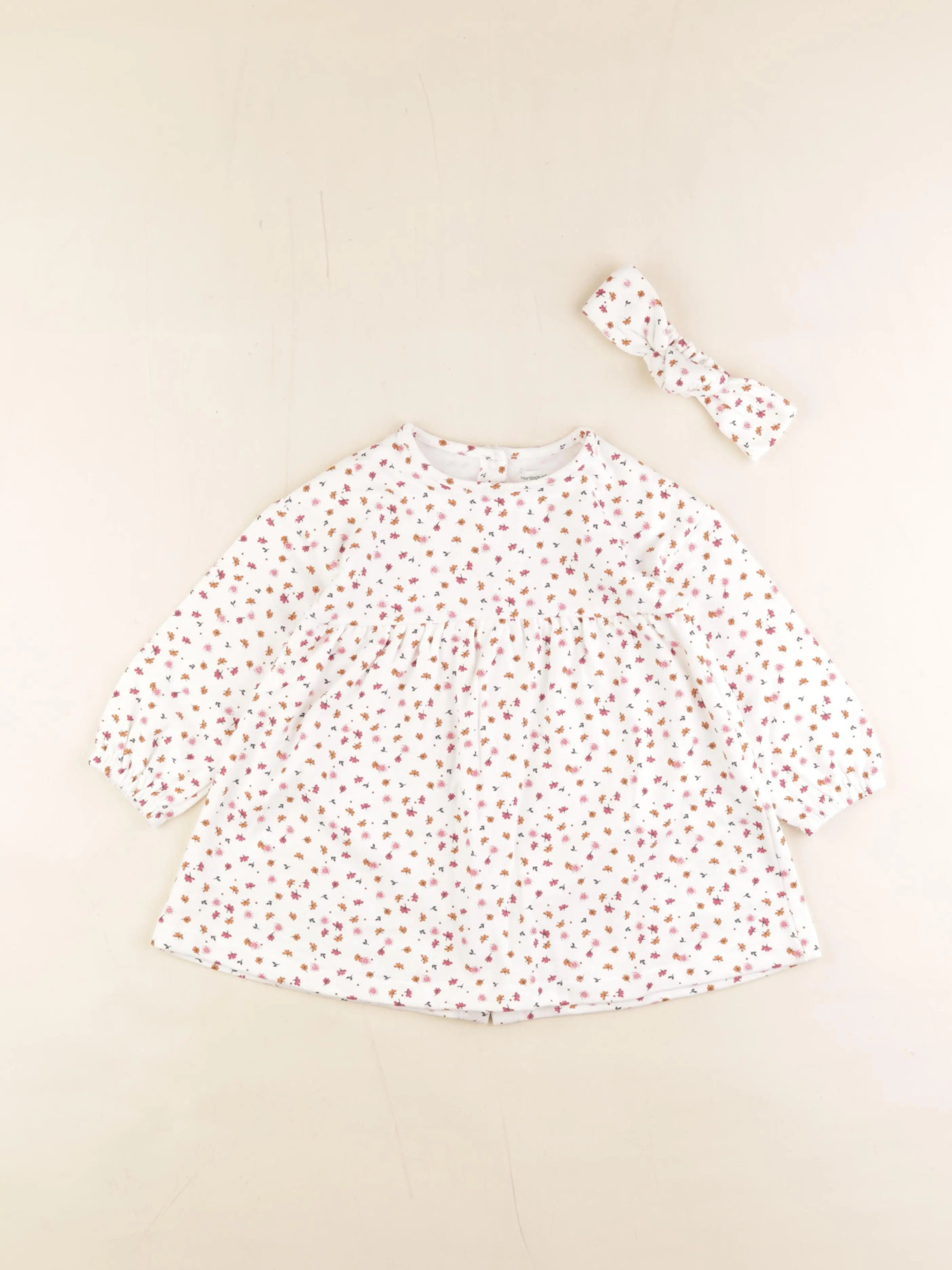 Vertbaudet - robe blanc - 18 mois