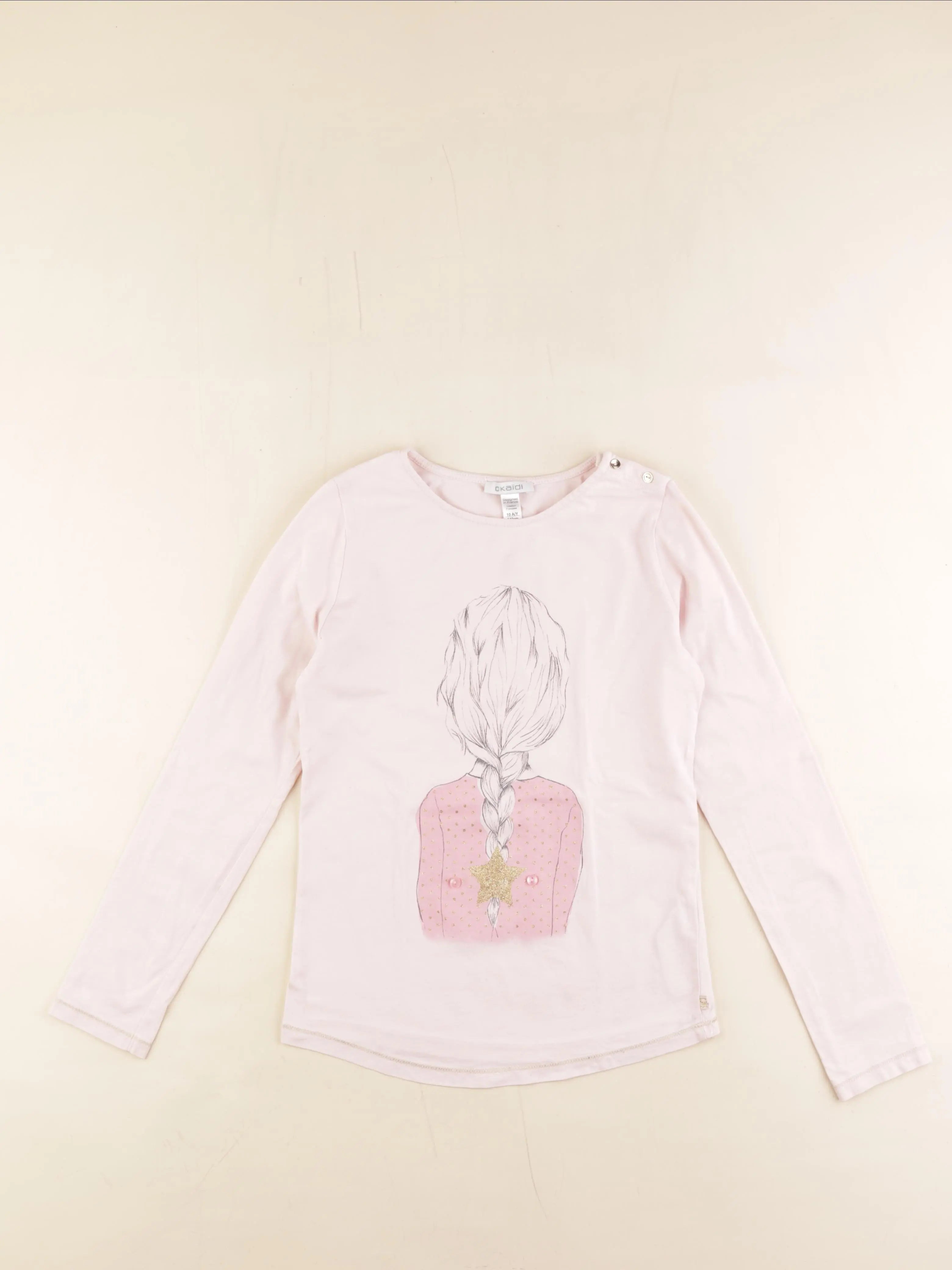 Okaidi - tee-shirt rose - 10 ans