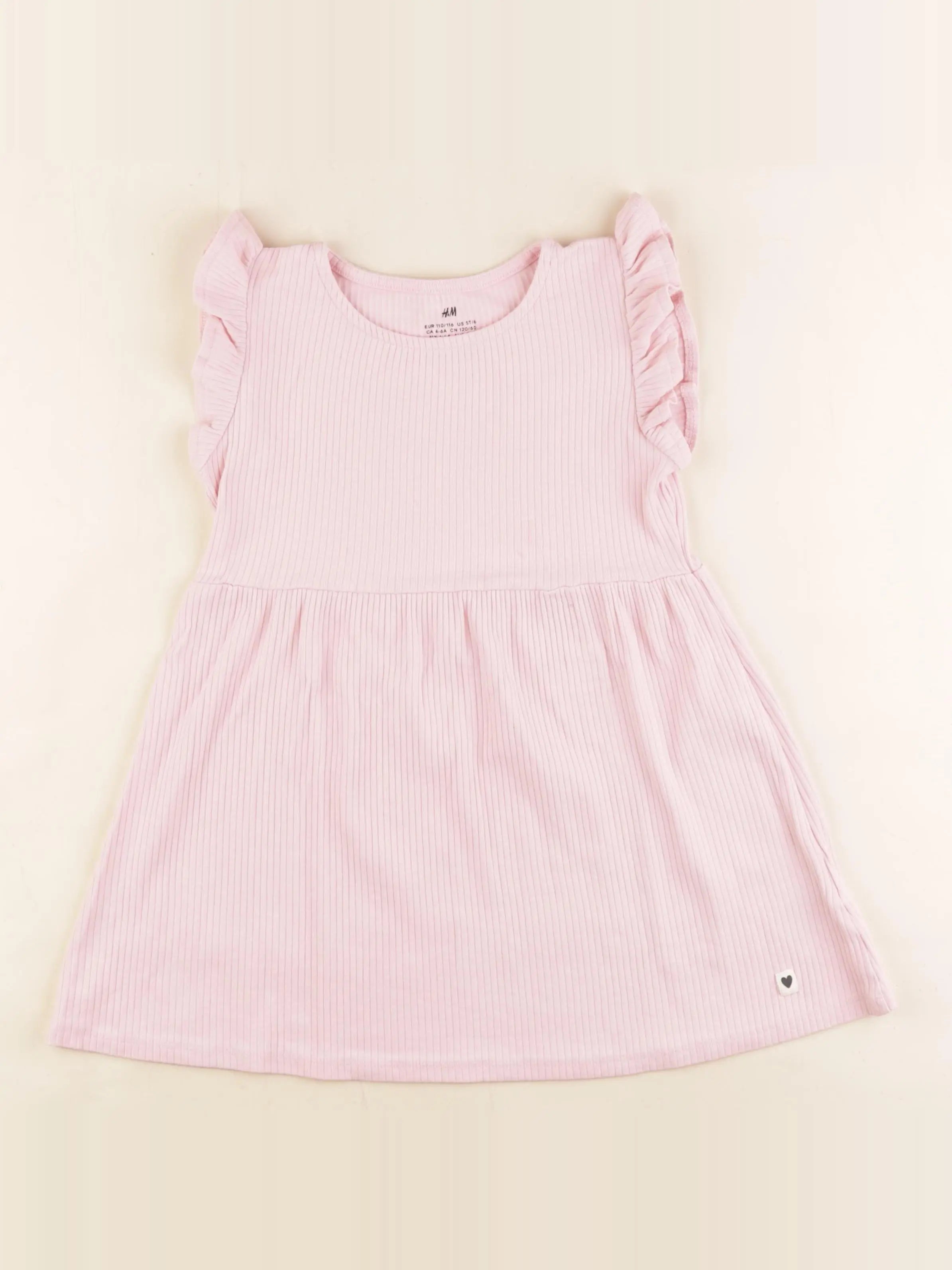 H&M - robe rose - 4/6 ans