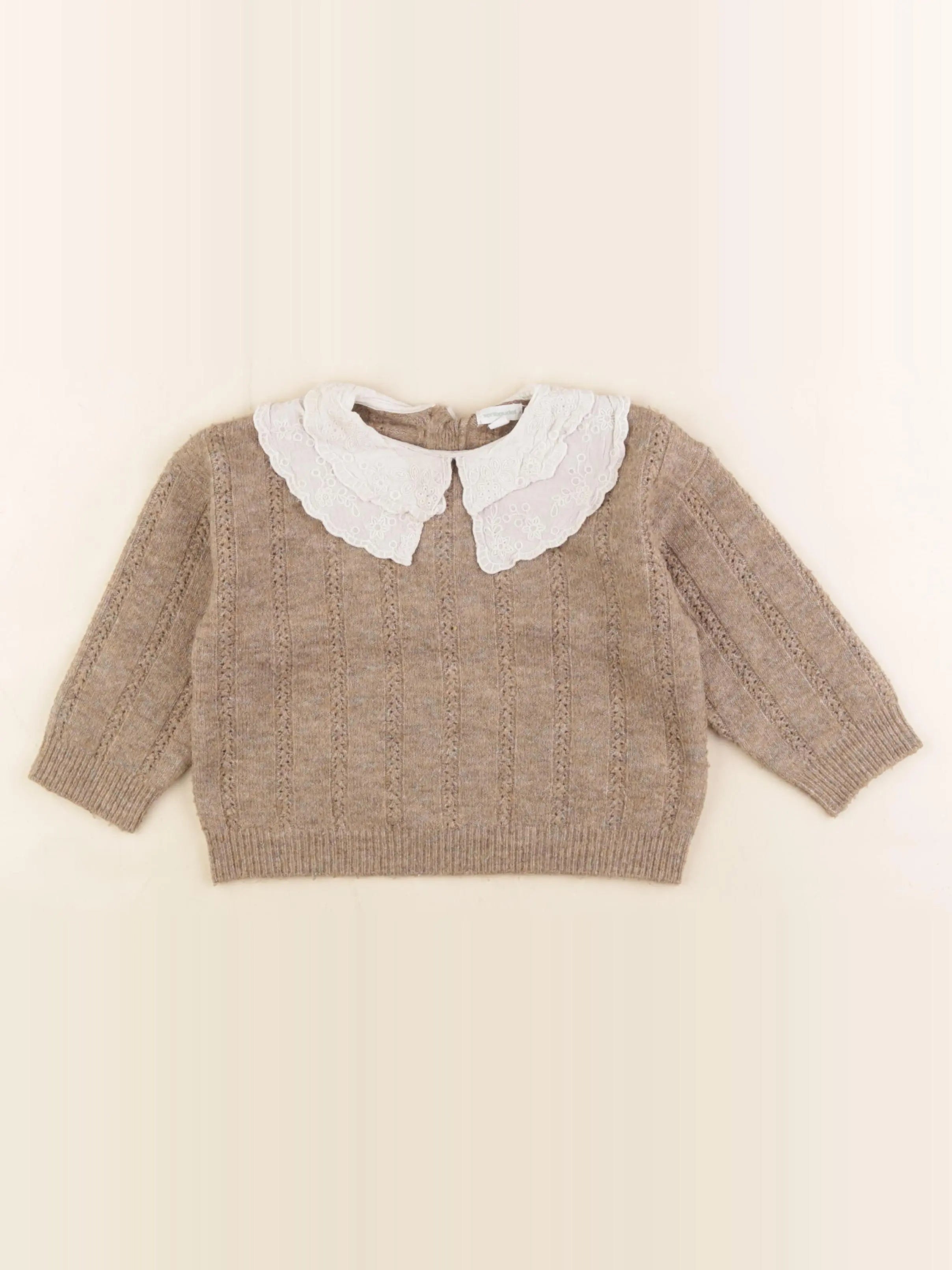 Vertbaudet - pull marron - 18 mois