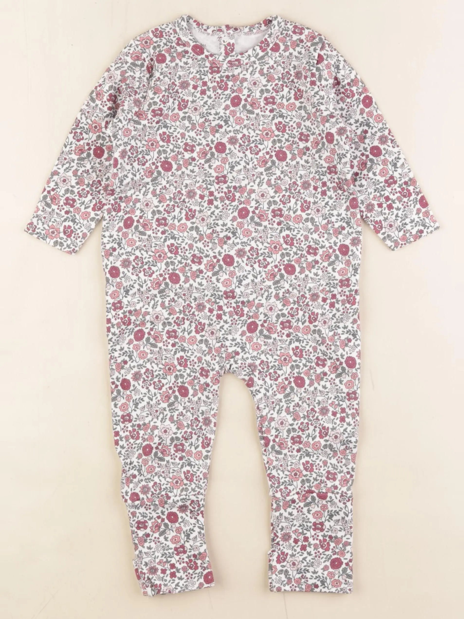 Vertbaudet - pyjama coton rose - 9 mois
