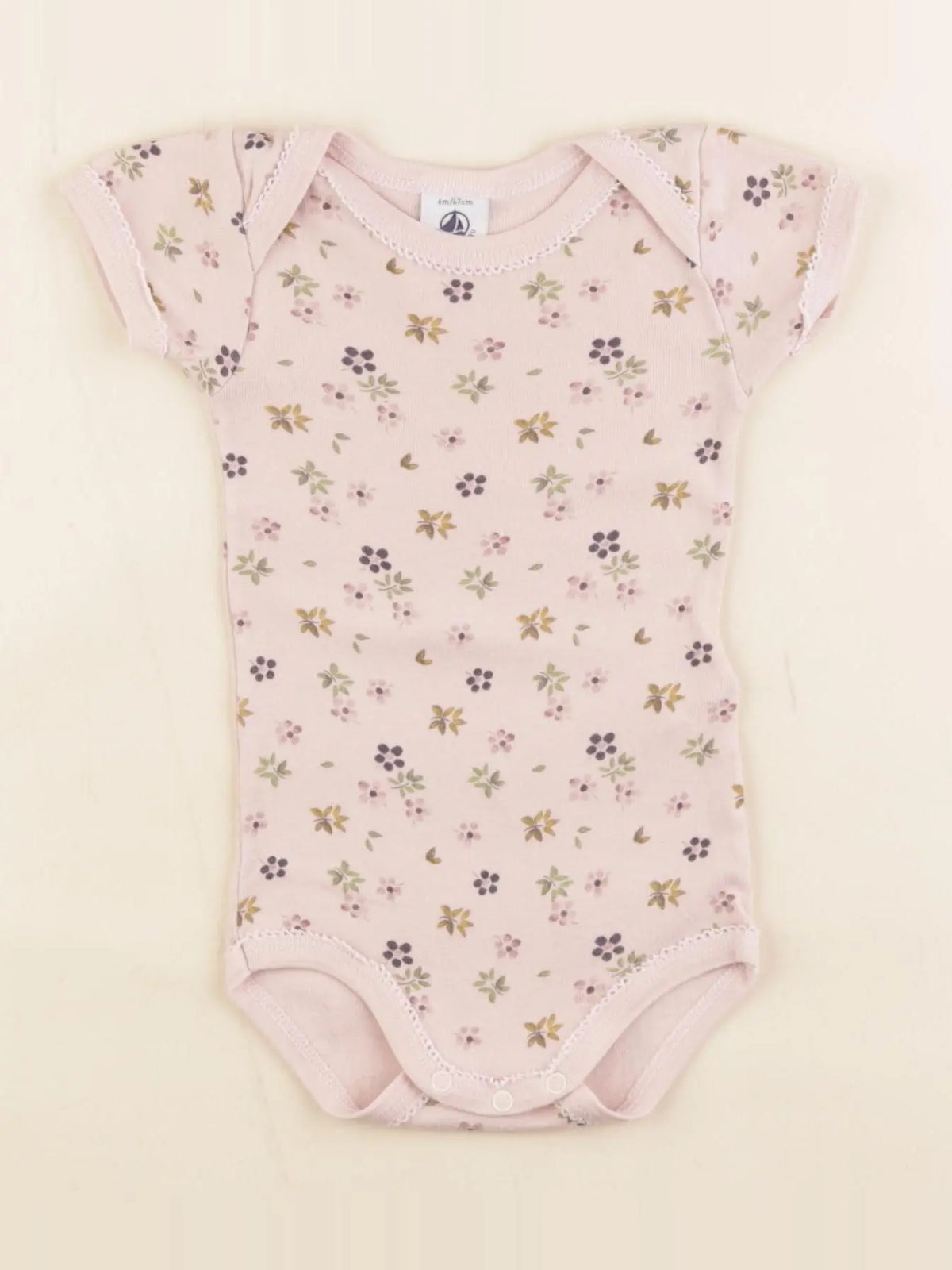 Petit Bateau - body rose - 6 mois