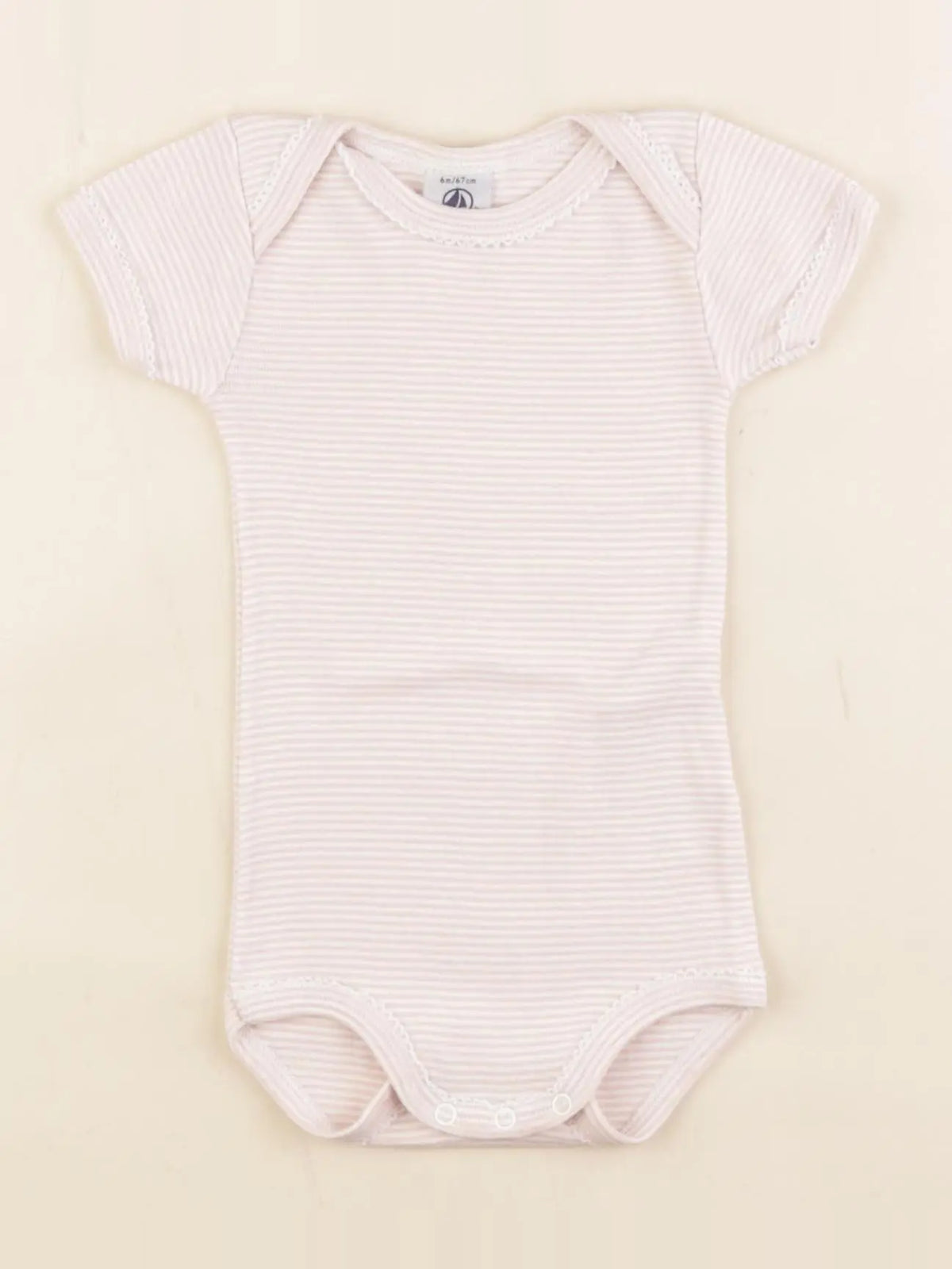 Petit Bateau - body rose - 6 mois
