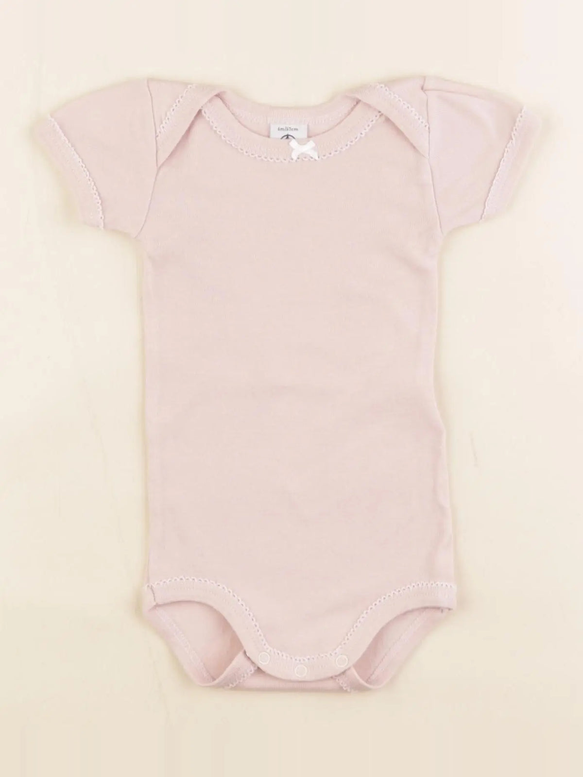 Petit Bateau - body rose - 6 mois