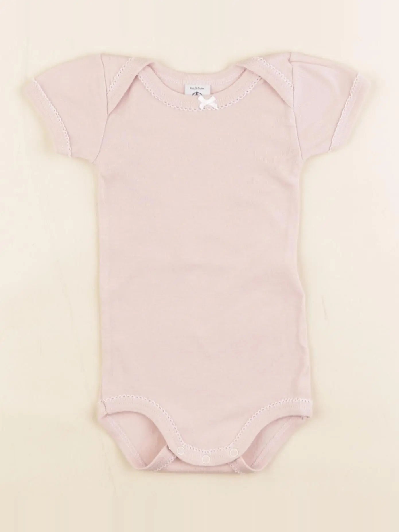 Petit Bateau - body rose - 6 mois