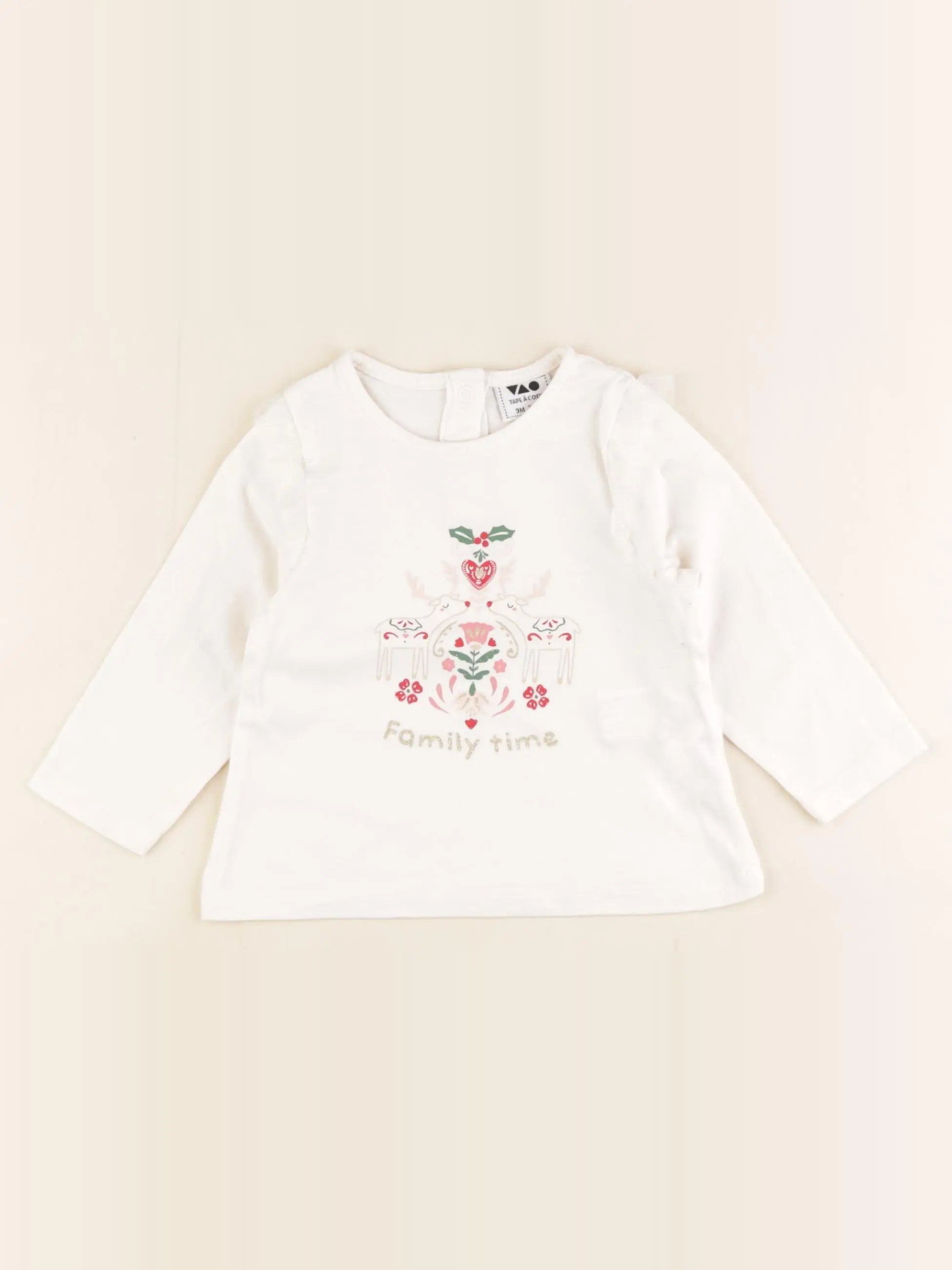 Tape à l'oeil - tee-shirt blanc - 9 mois