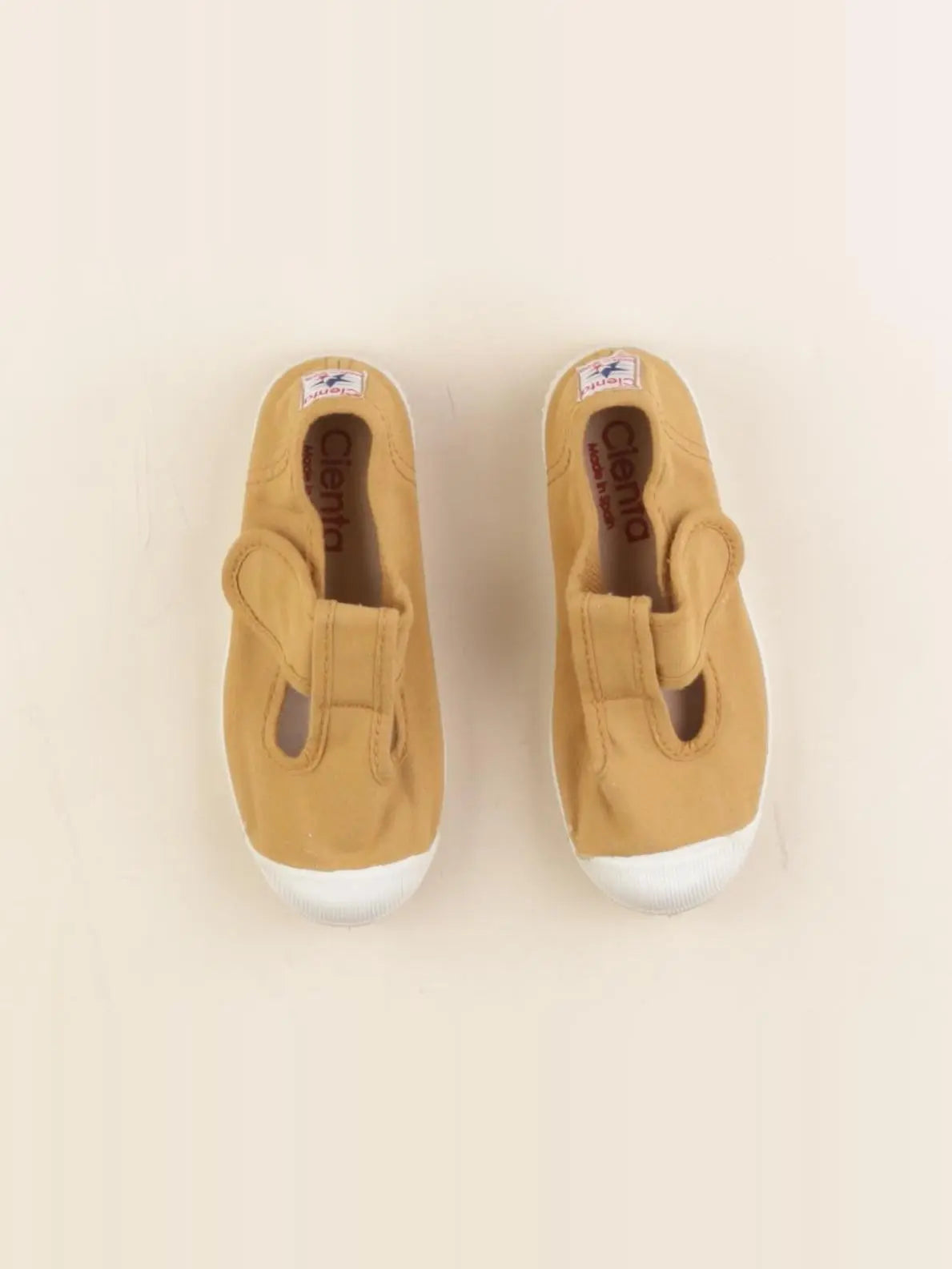 Cienta - tennis à scratch/ lacets jaune - pointure 28