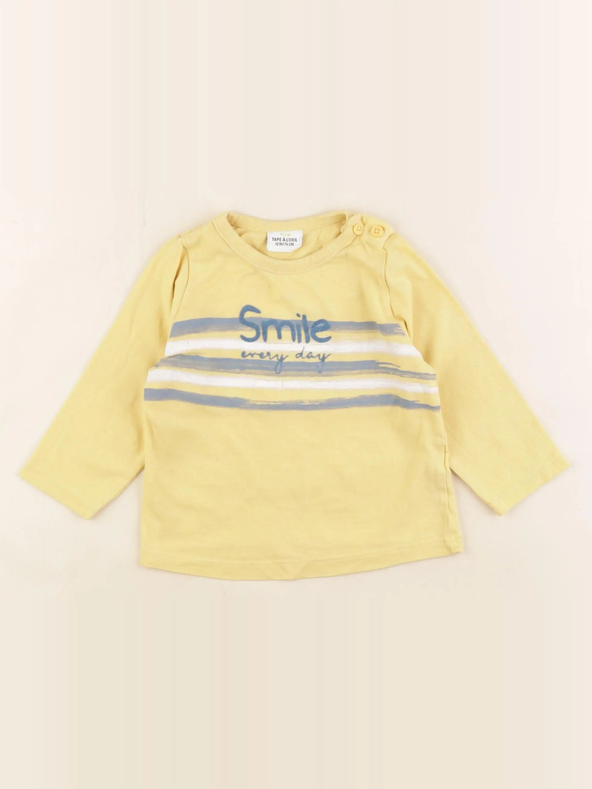 Tape à l'oeil - tee-shirt jaune - 12 mois