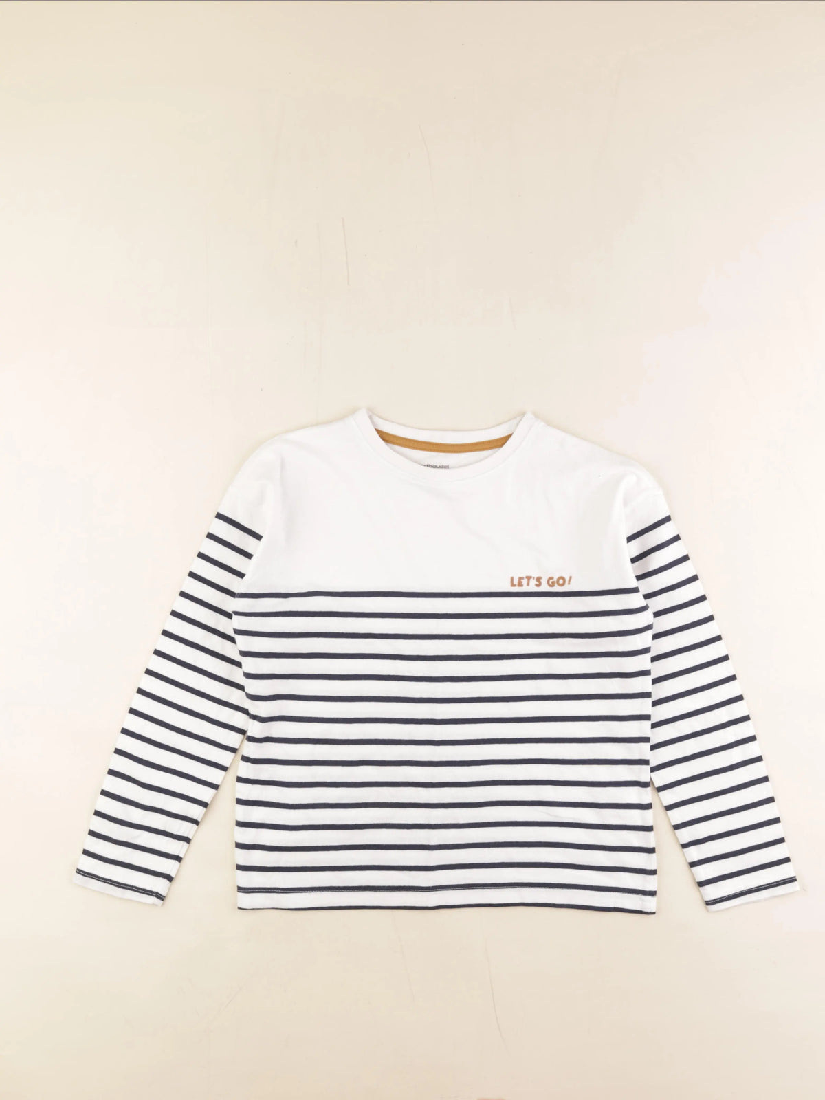 Vertbaudet - tee-shirt bleu, blanc - 10 ans