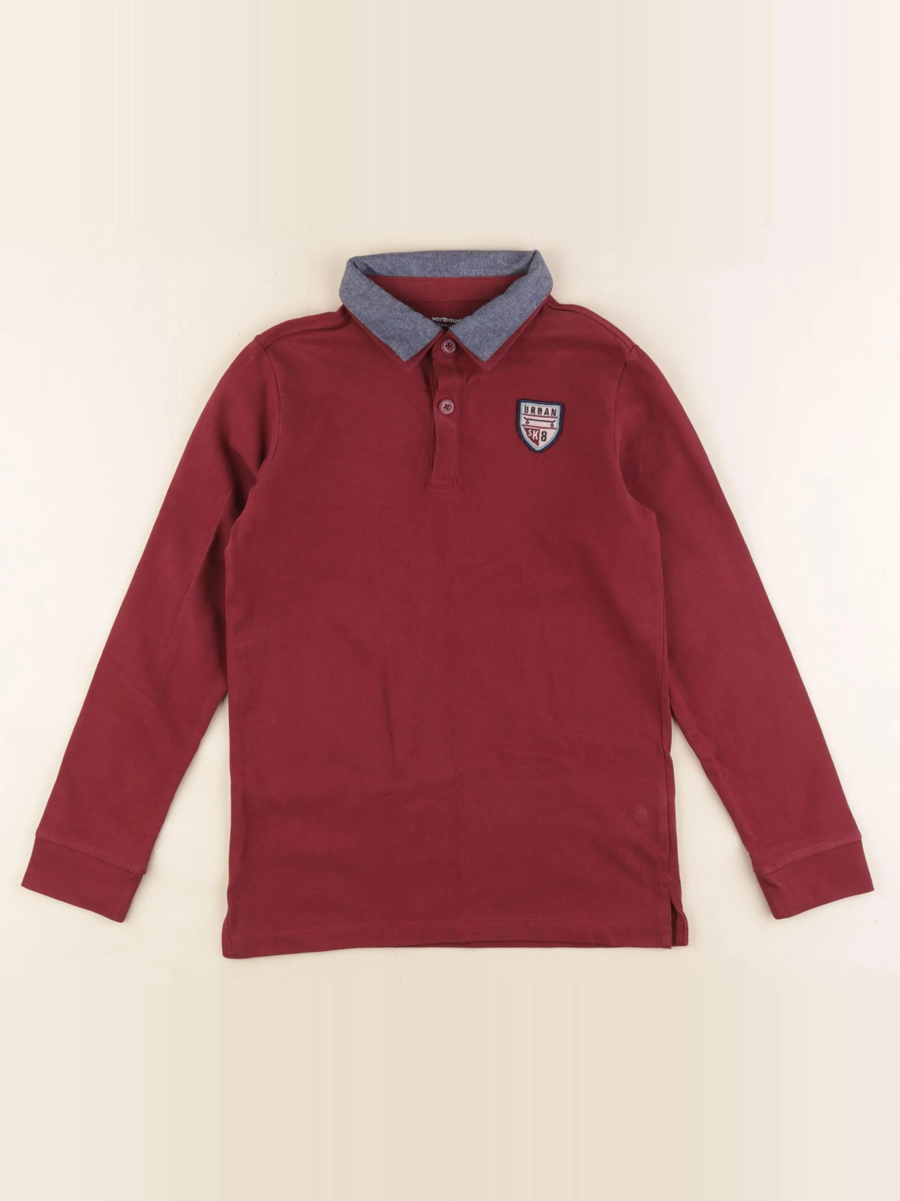 Vertbaudet - polo rouge - 10 ans