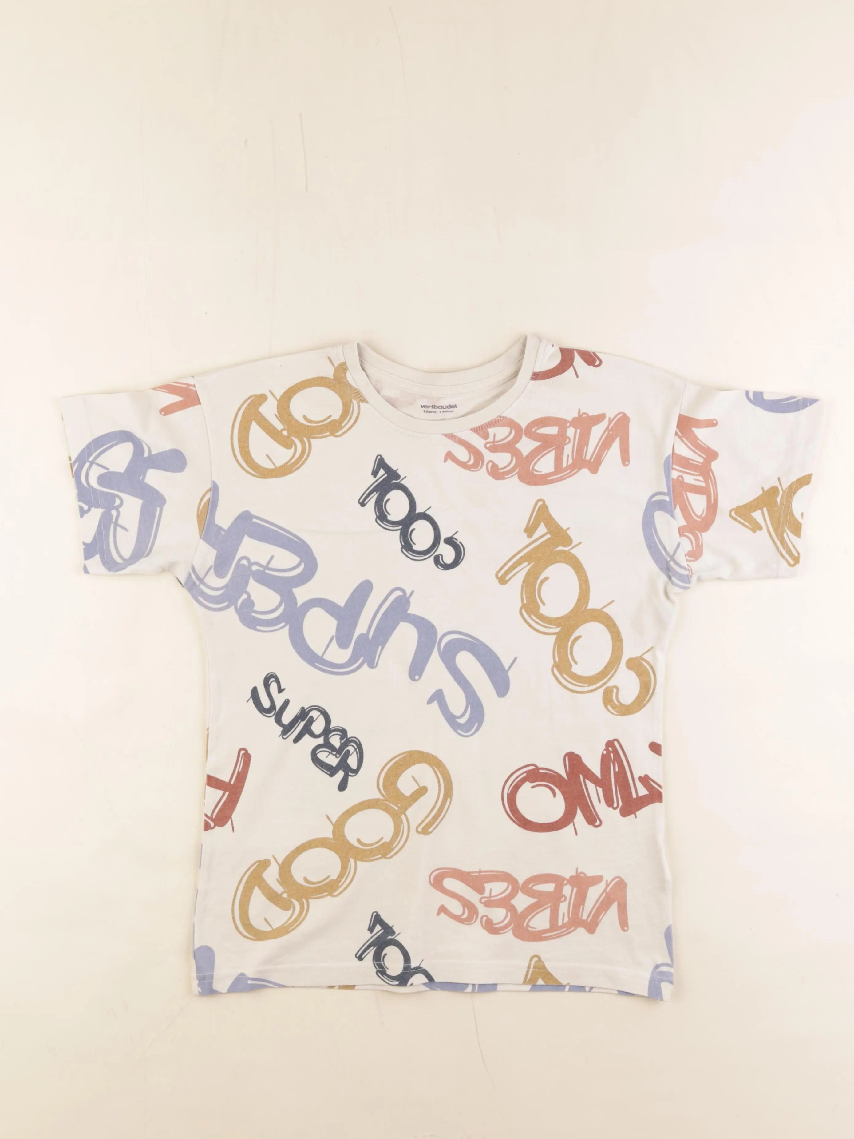 Vertbaudet - tee-shirt multicolore - 10 ans