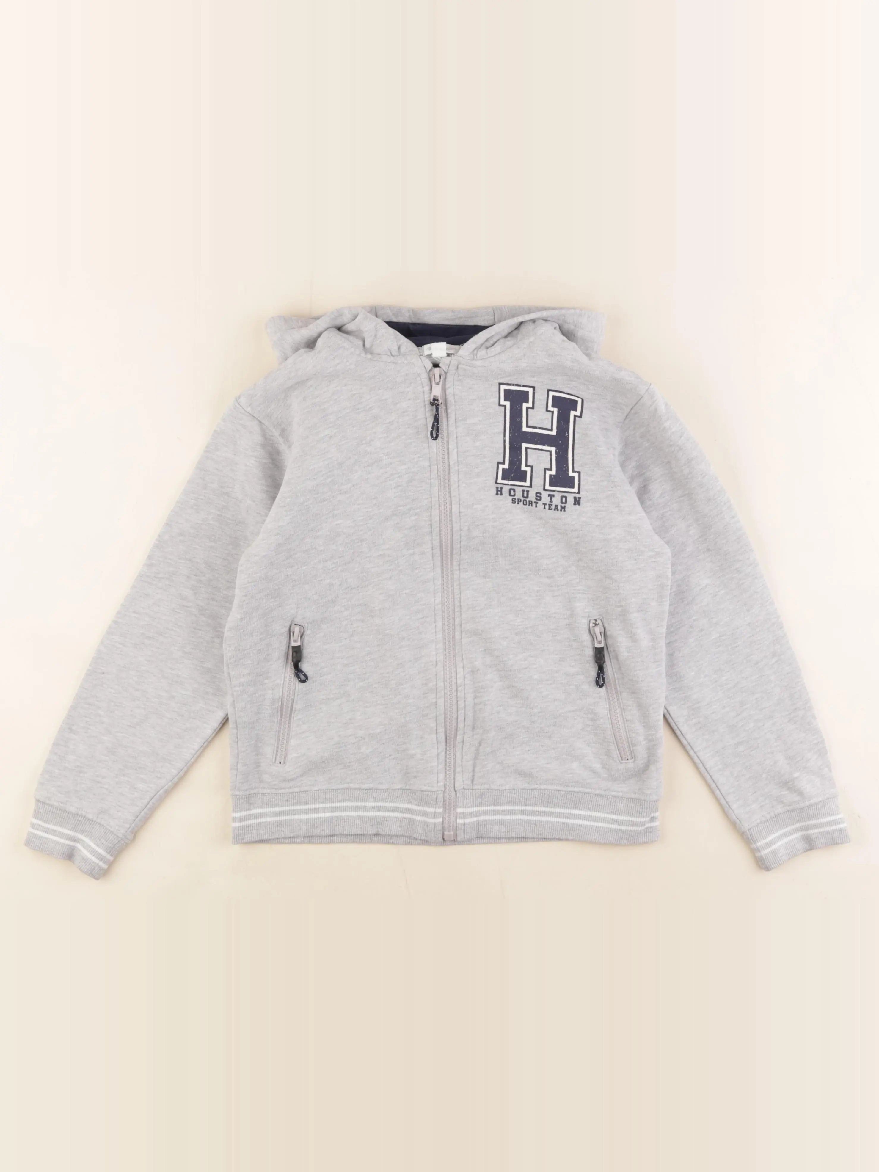 Vertbaudet - sweat gris - 10 ans