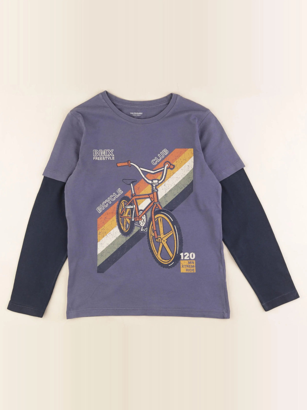 Vertbaudet - tee-shirt bleu - 10 ans