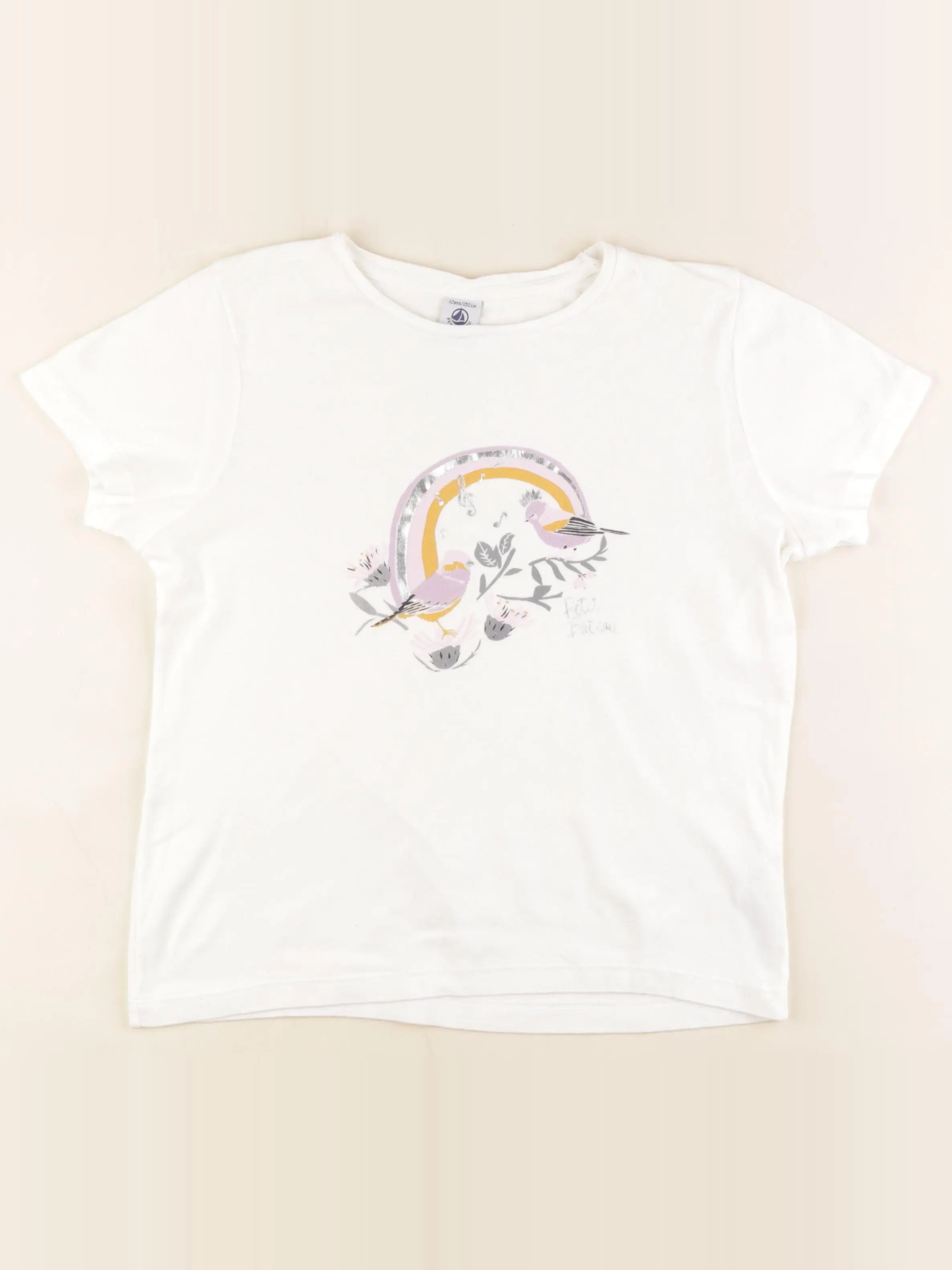 Petit Bateau - tee-shirt blanc - 12 ans