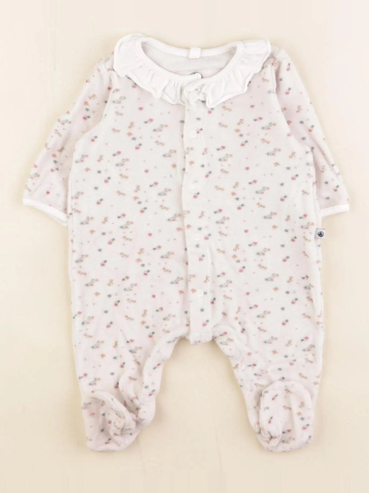 Petit Bateau - pyjama velours beige - 3 mois