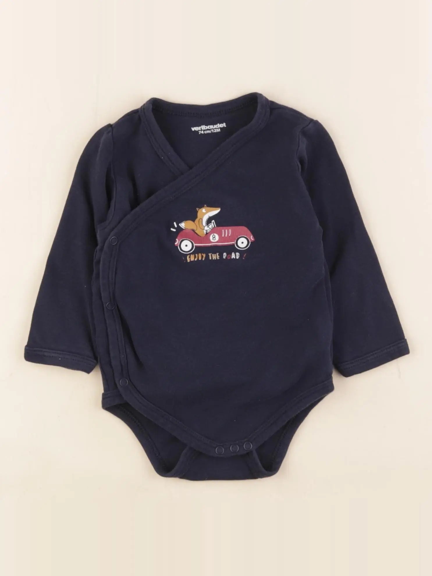 Vertbaudet - body bleu - 12 mois