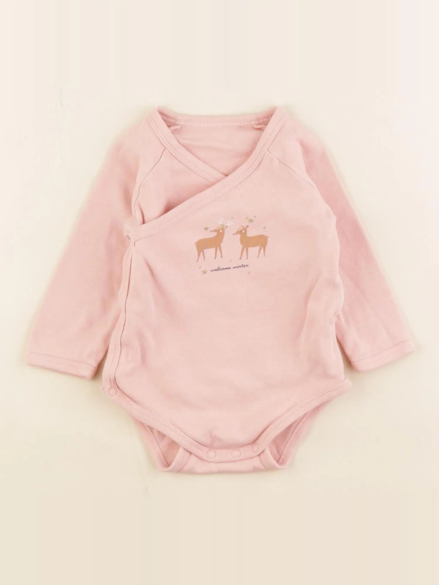 Vertbaudet - body rose - 9 mois