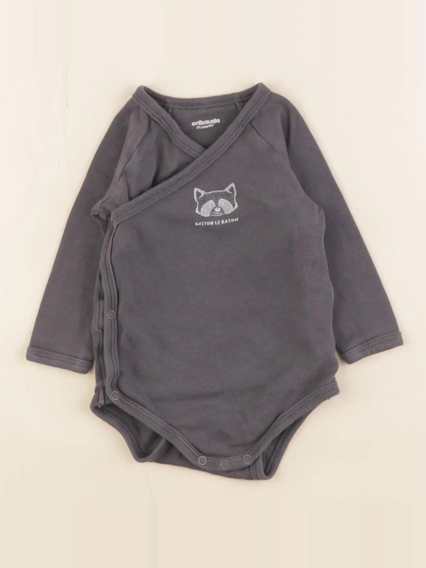 Vertbaudet - body gris - 9 mois