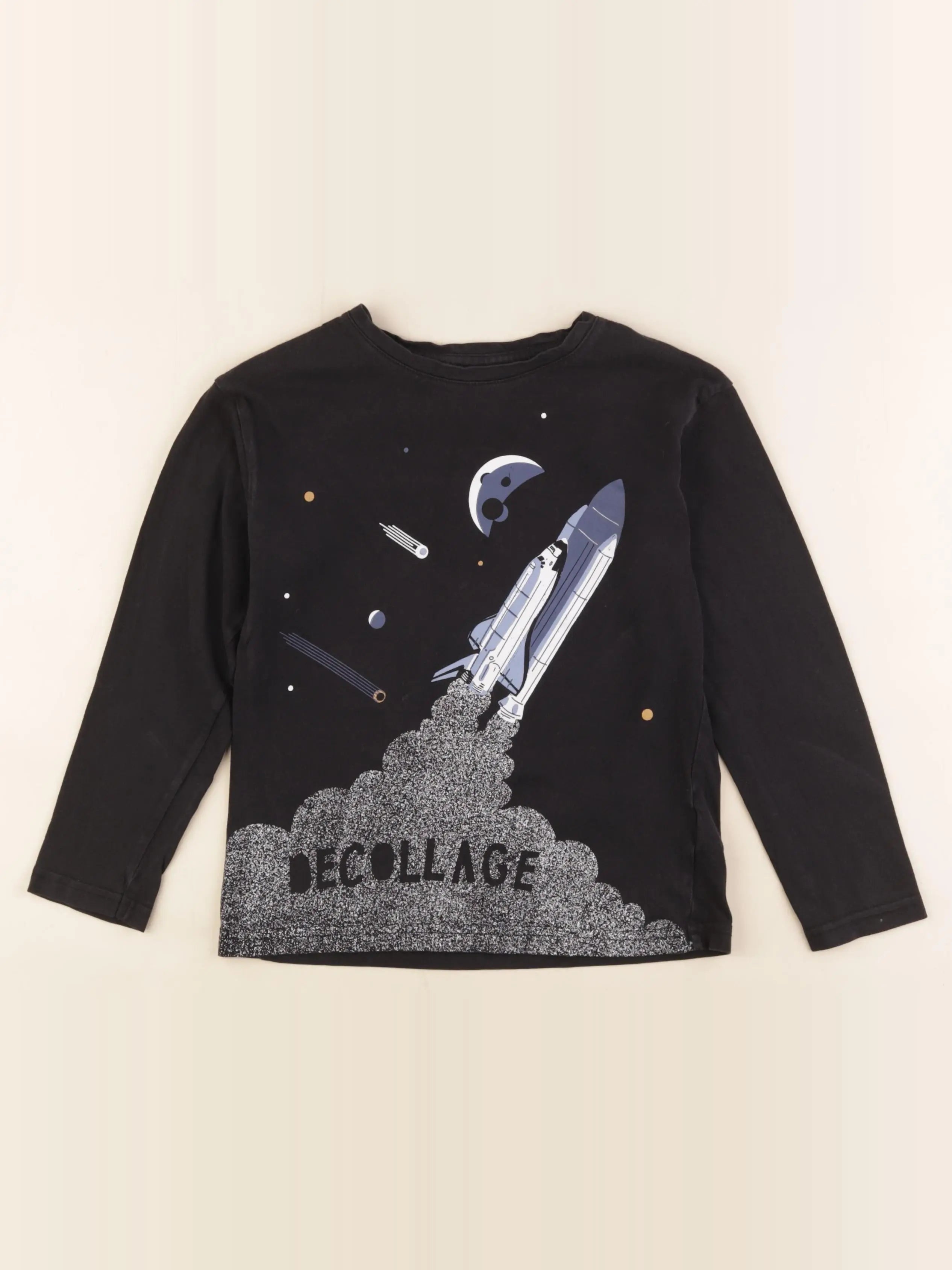 Vertbaudet - tee-shirt noir - 8 ans