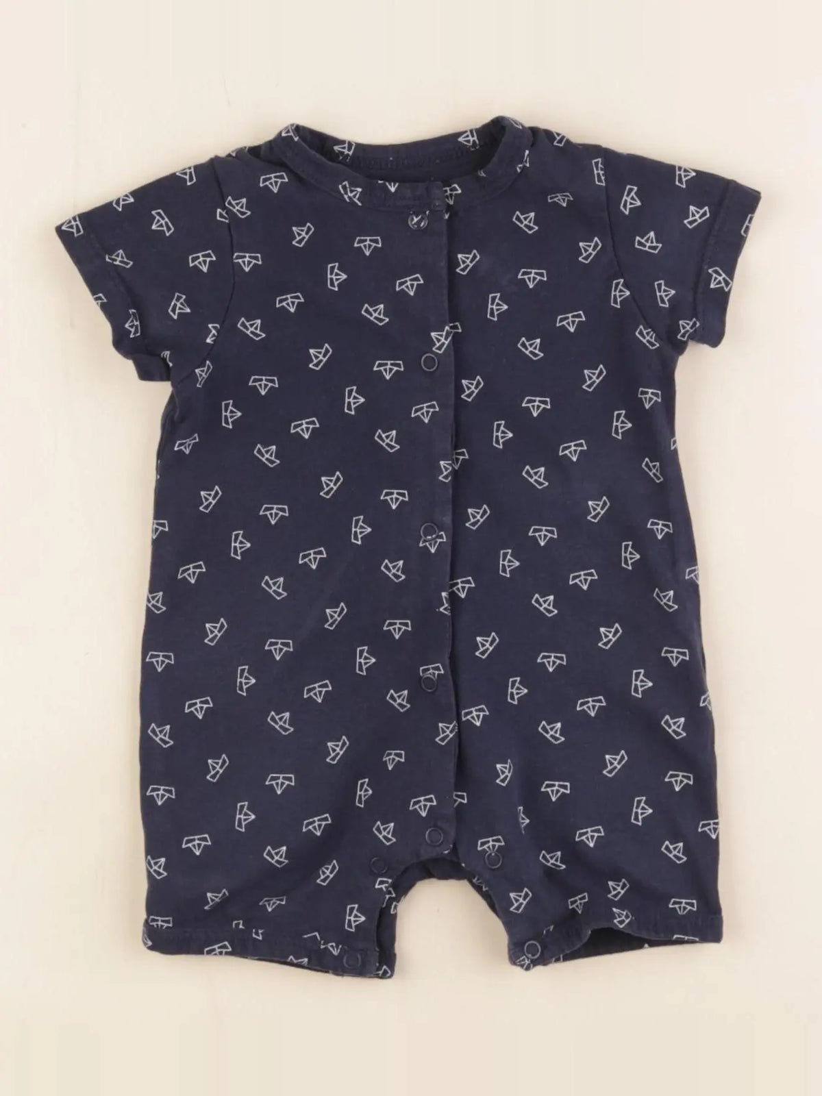 Vertbaudet - pyjama coton bleu - 3 mois