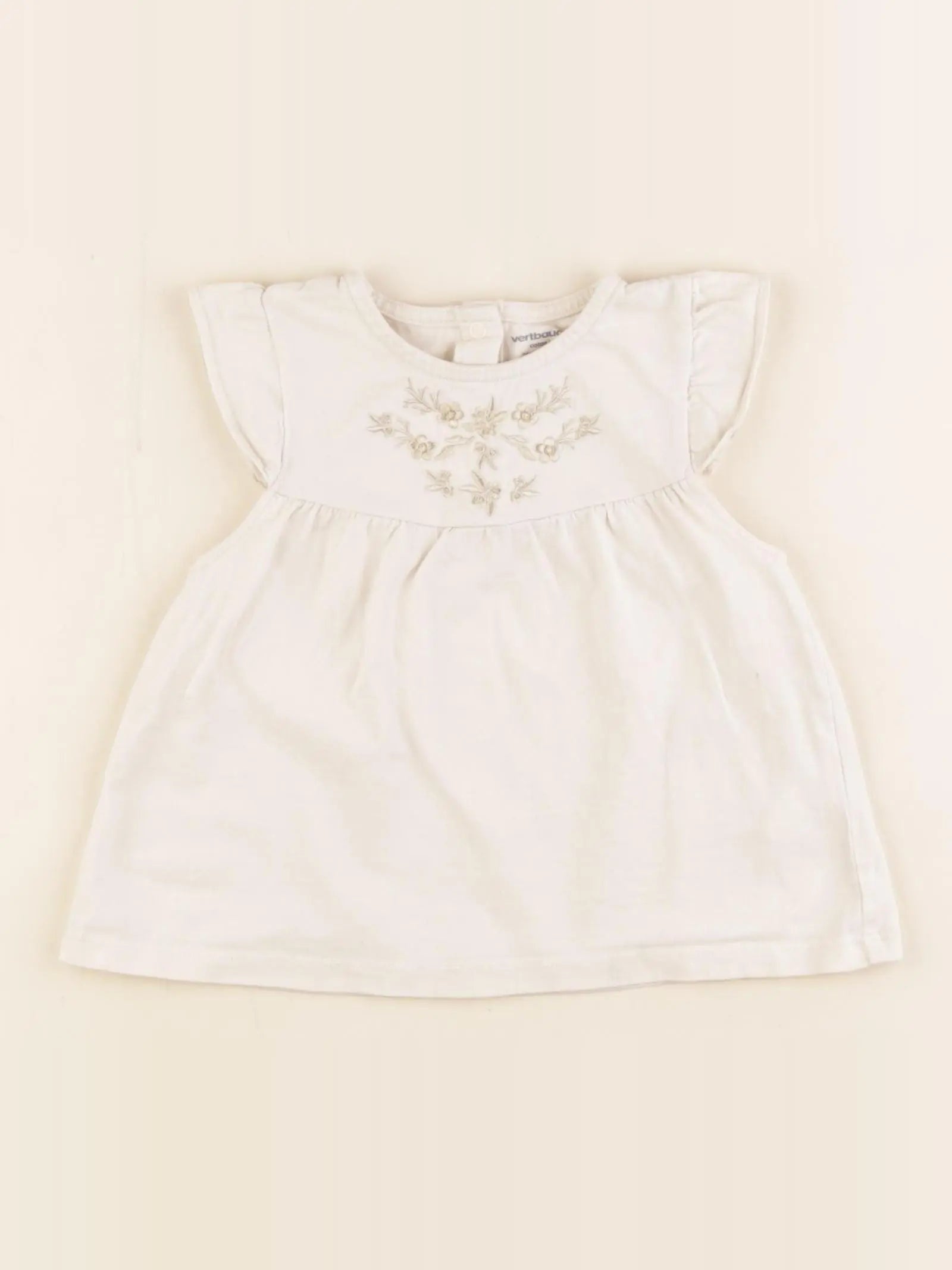 Vertbaudet - tee-shirt beige - 24 mois