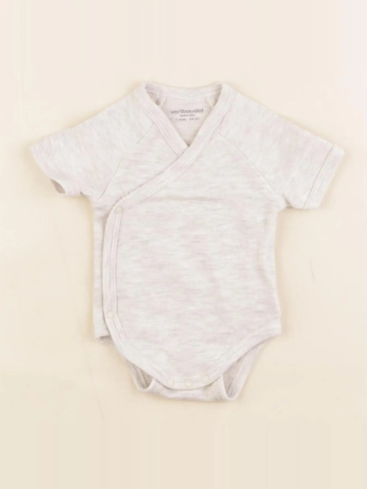 Vertbaudet - body gris - 1 mois